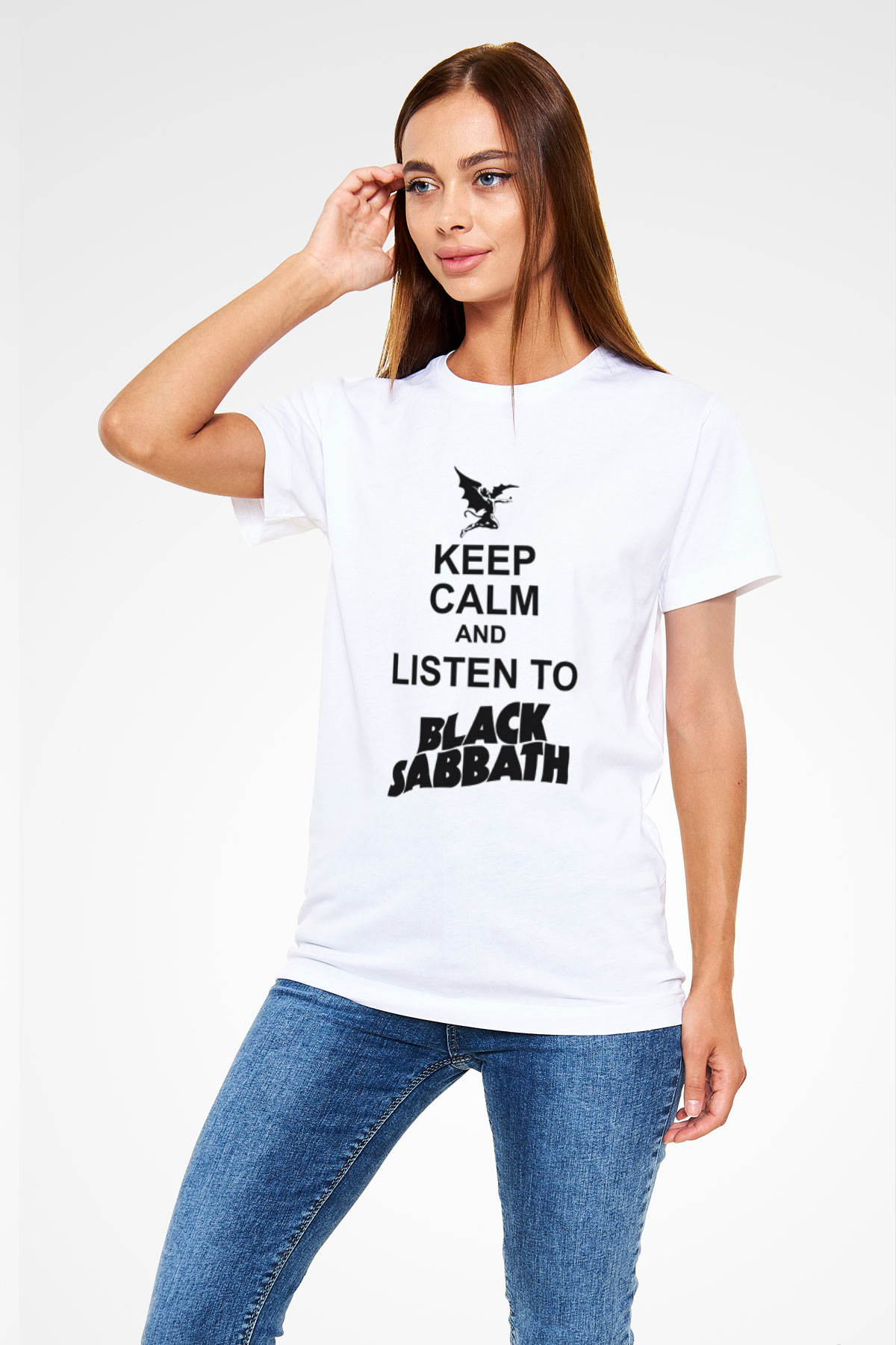 Black Sabbath Beyaz Unisex Tişört T-Shirt - TişörtFabrikası