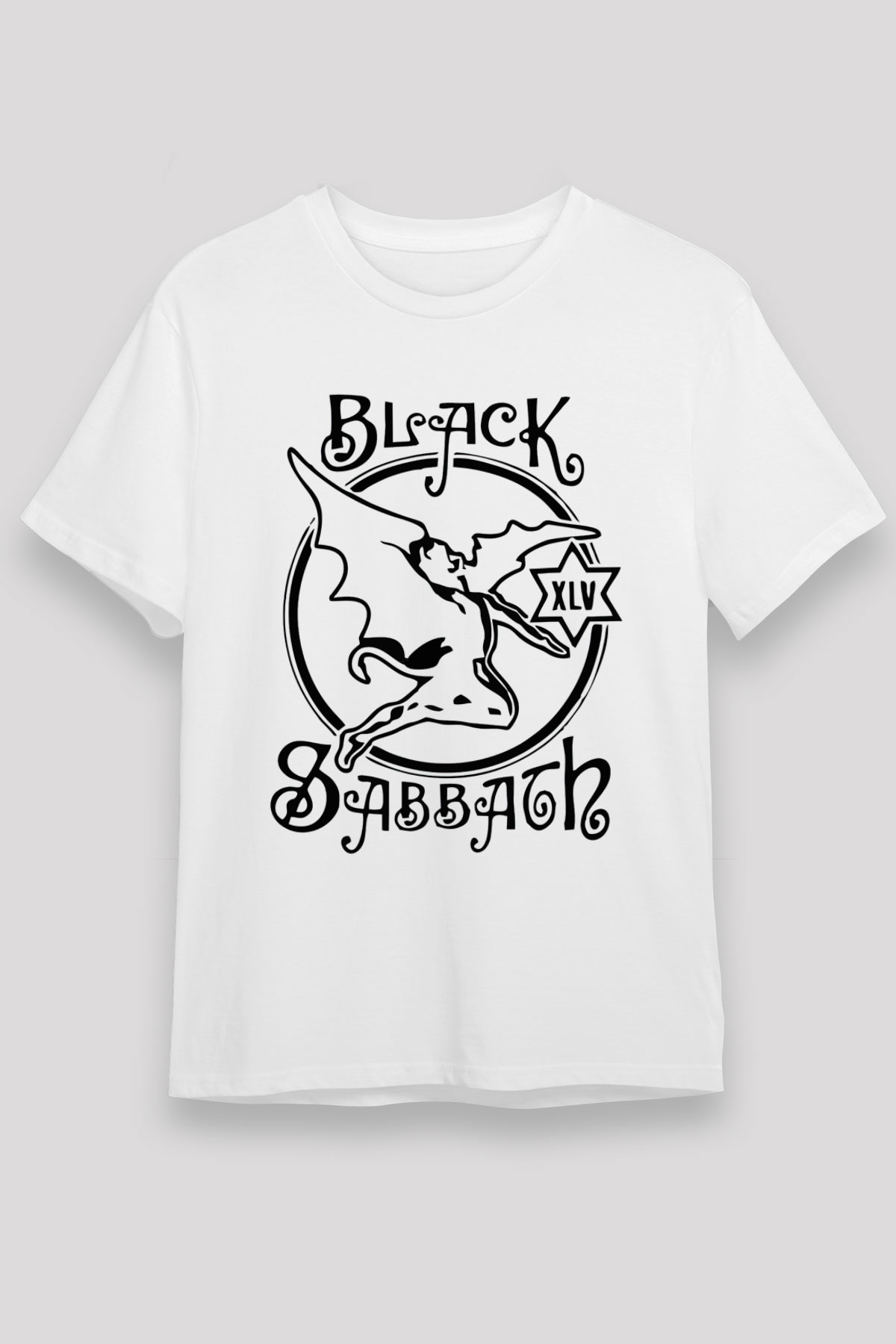 Black Sabbath Beyaz Unisex Tişört T-Shirt - TişörtFabrikası
