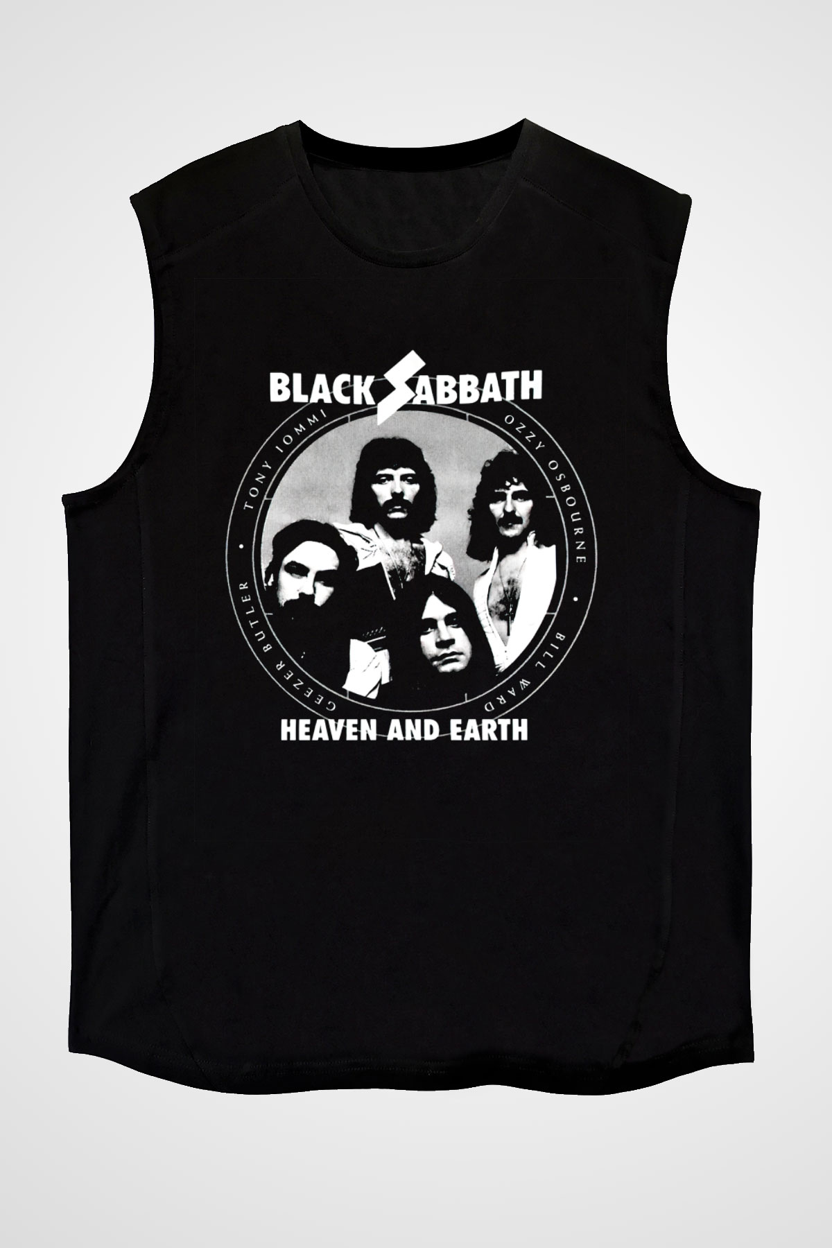 Black Sabbath Heaven And Earth Siyah Unisex Kolsuz Tişört