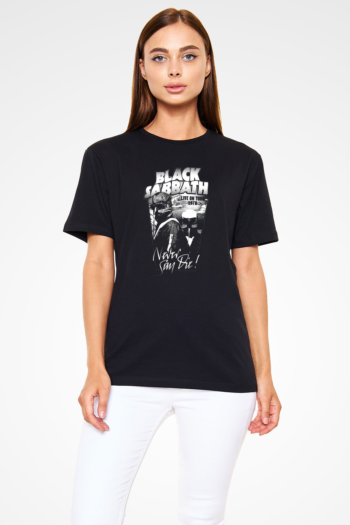 Black Sabbath Never Say Die Siyah Unisex Tişört T-Shirt - TişörtFabrikası