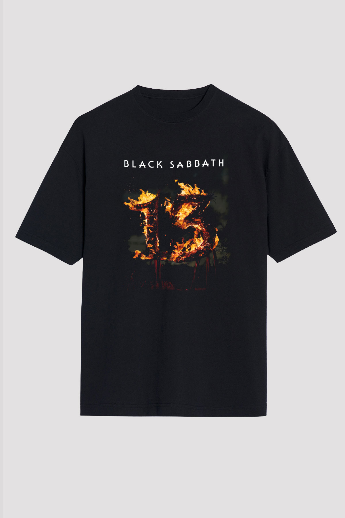 Black Sabbath Siyah Unisex Oversize Tişört T-Shirt