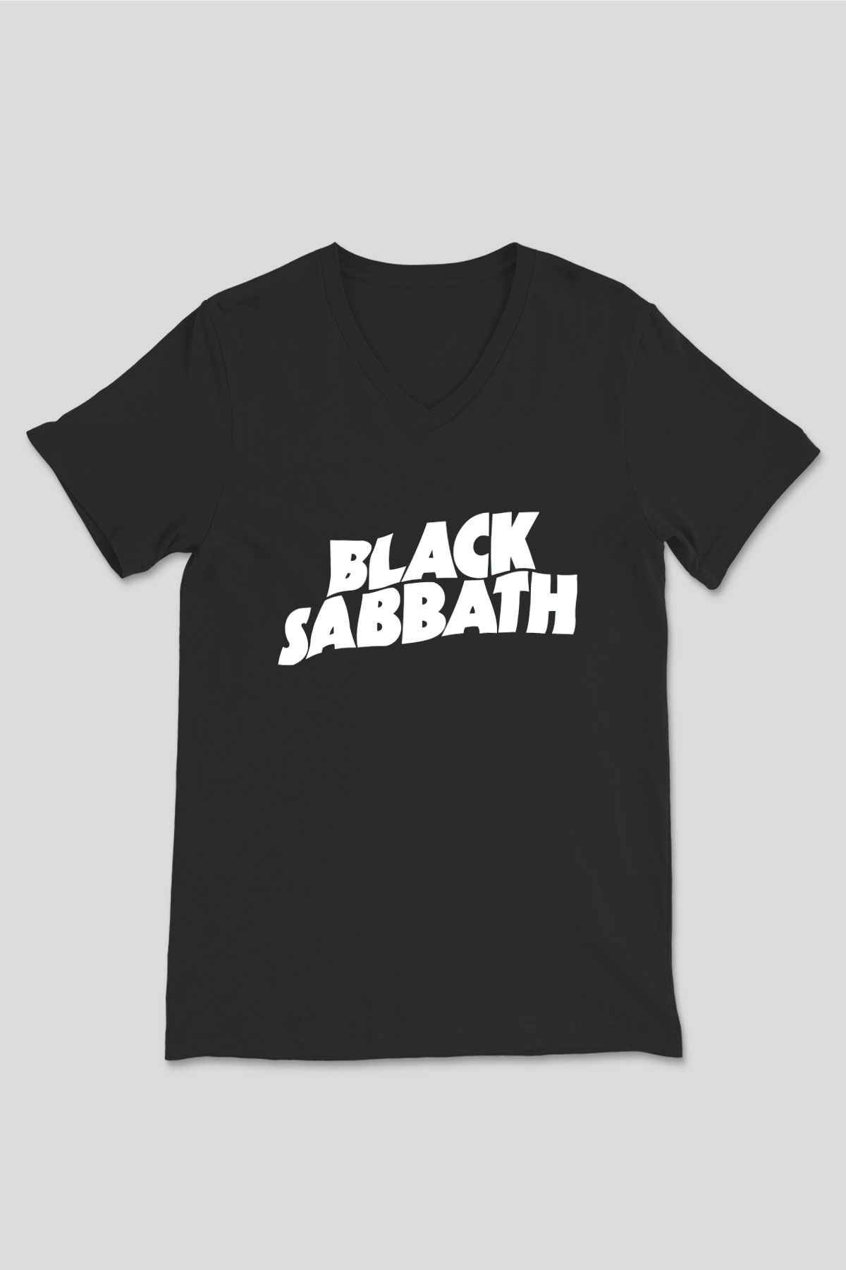 Black Sabbath Siyah Unisex V Yaka Tişört