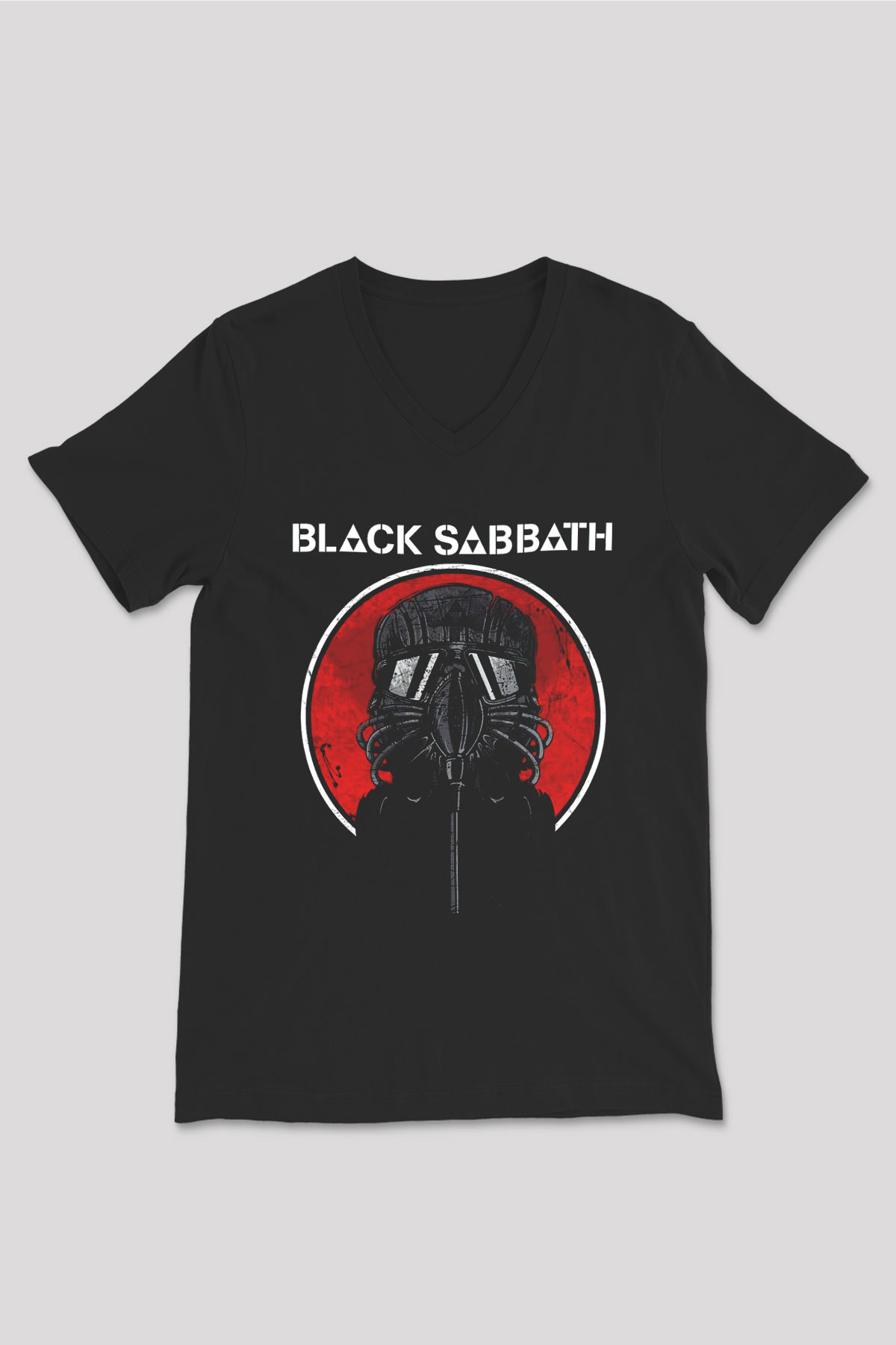 Black Sabbath Siyah Unisex V Yaka Tişört