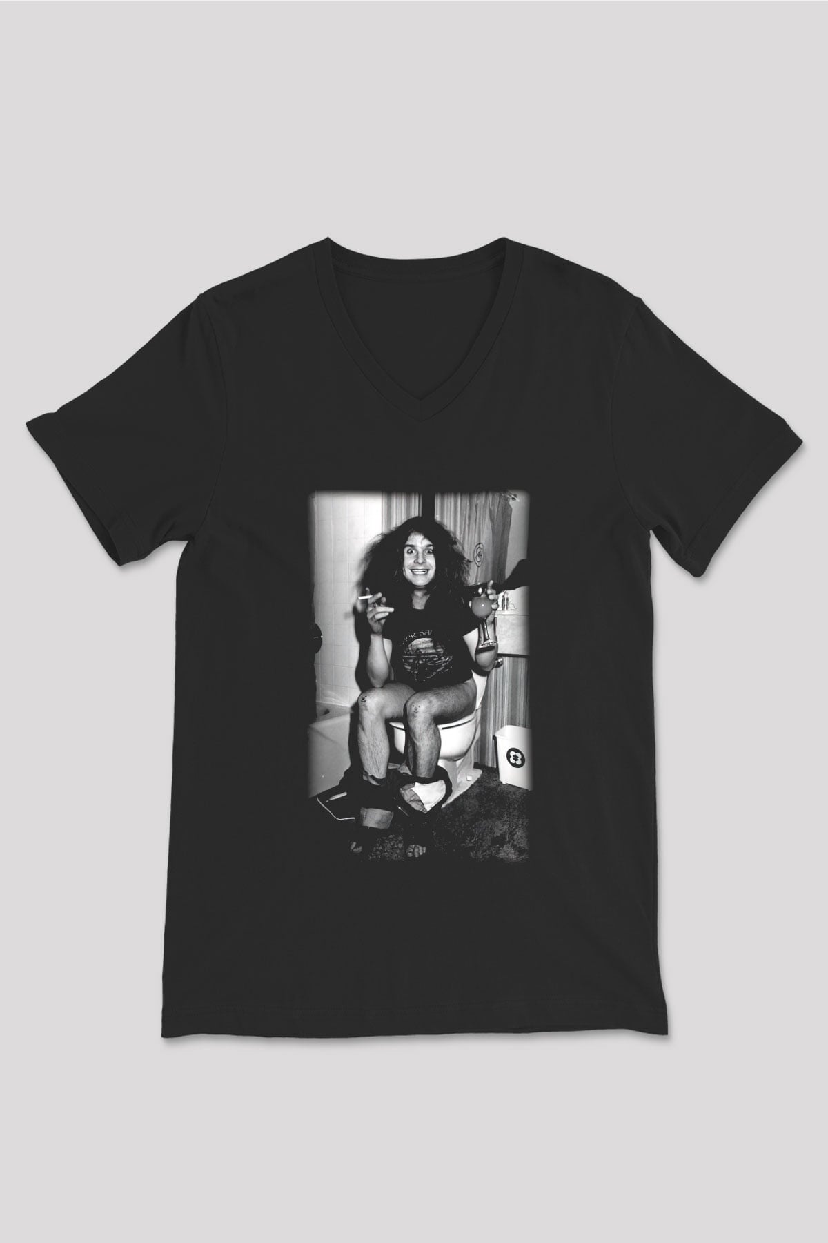 Black Sabbath Siyah Unisex V Yaka Tişört T-Shirt