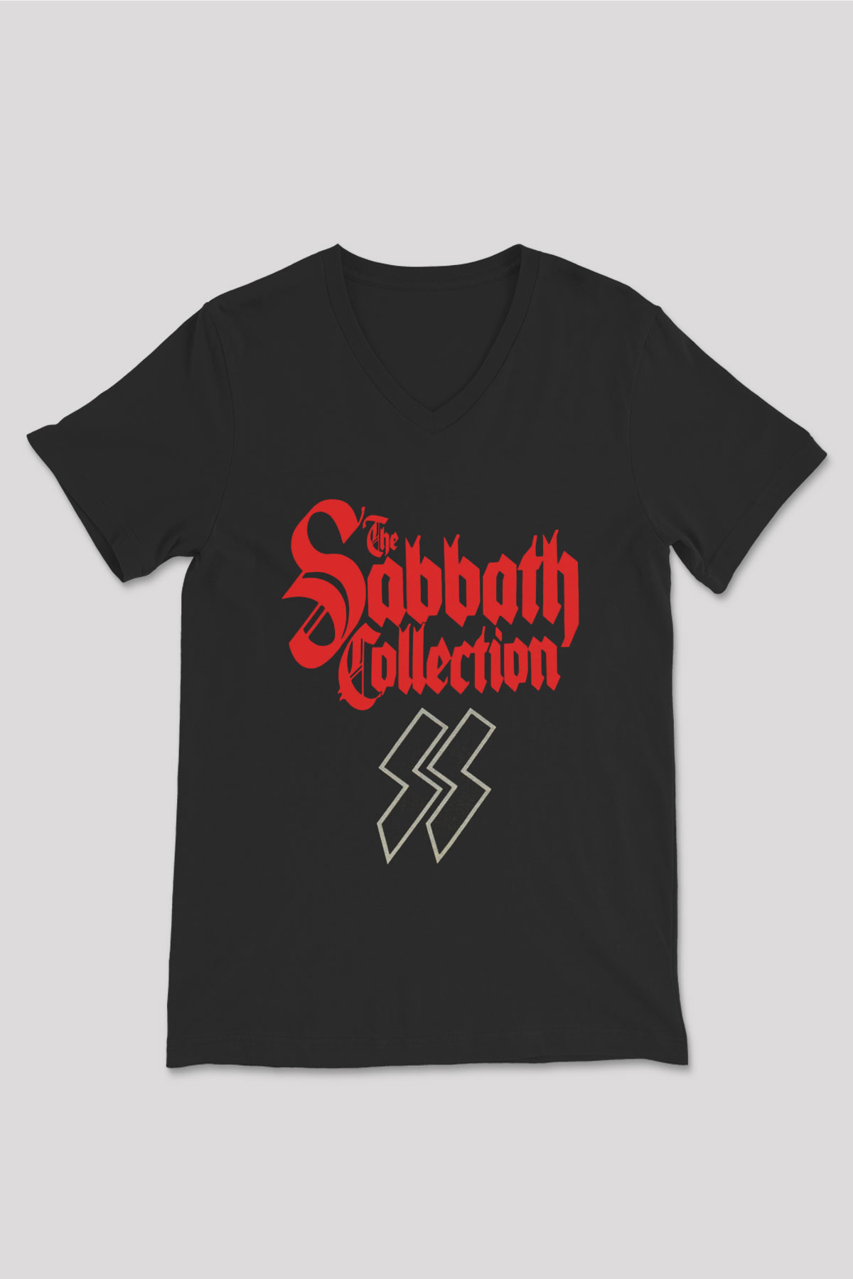 Black Sabbath Siyah Unisex V Yaka Tişört T-Shirt