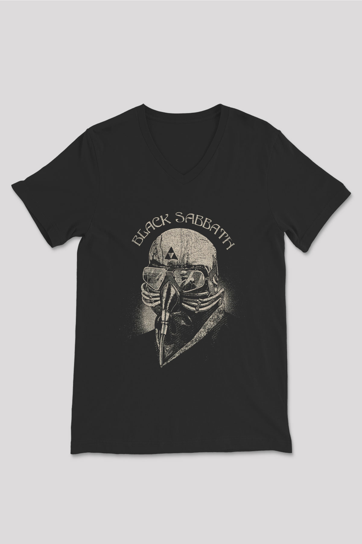 Black Sabbath Siyah Unisex V Yaka Tişört