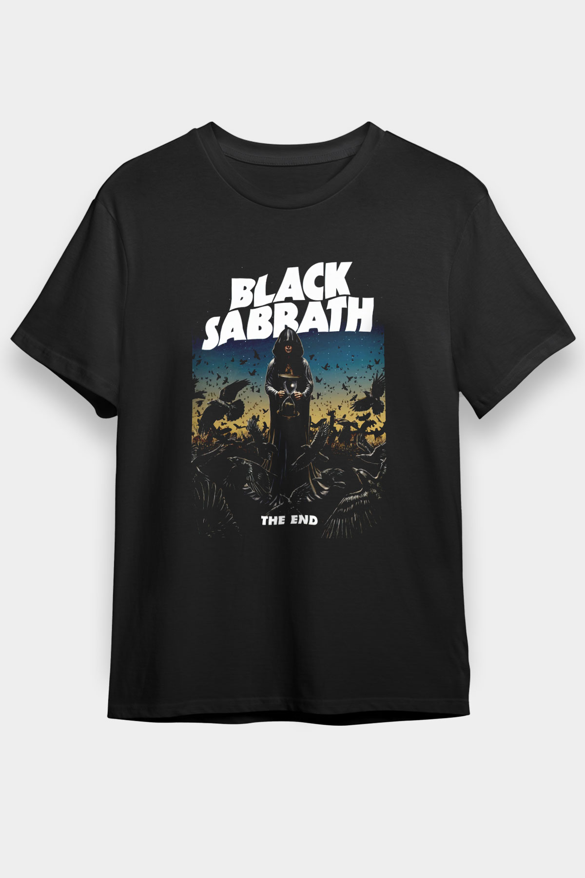 Black Sabbath The End Beyaz Unisex Tişört T-Shirt - TişörtFabrikası