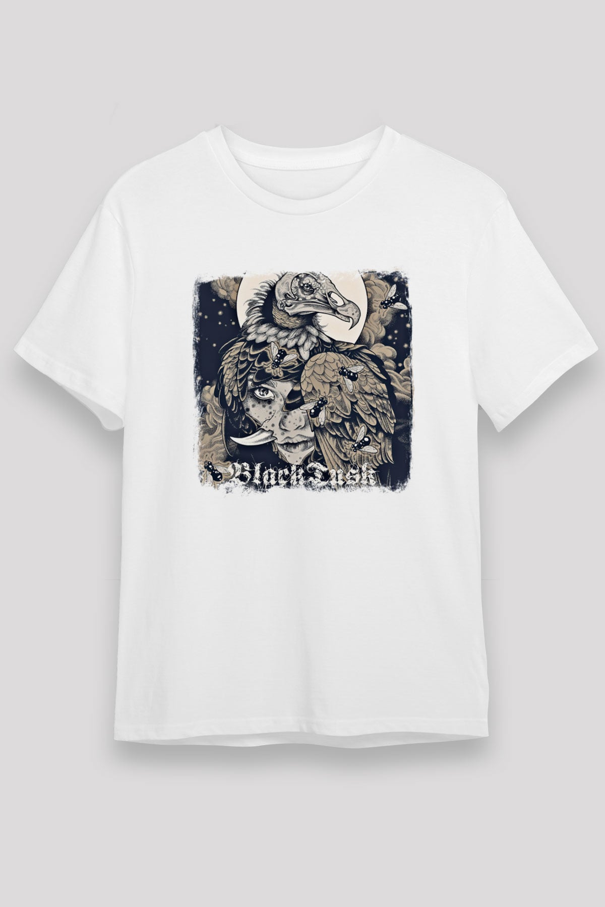 Black Tusk Baskılı Unisex Beyaz Tişört