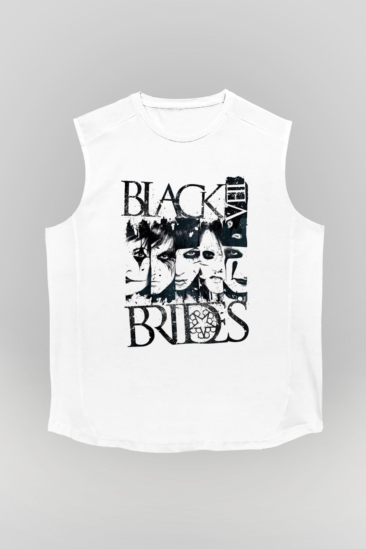 Black Veil Brides Beyaz Unisex Kolsuz Tişört