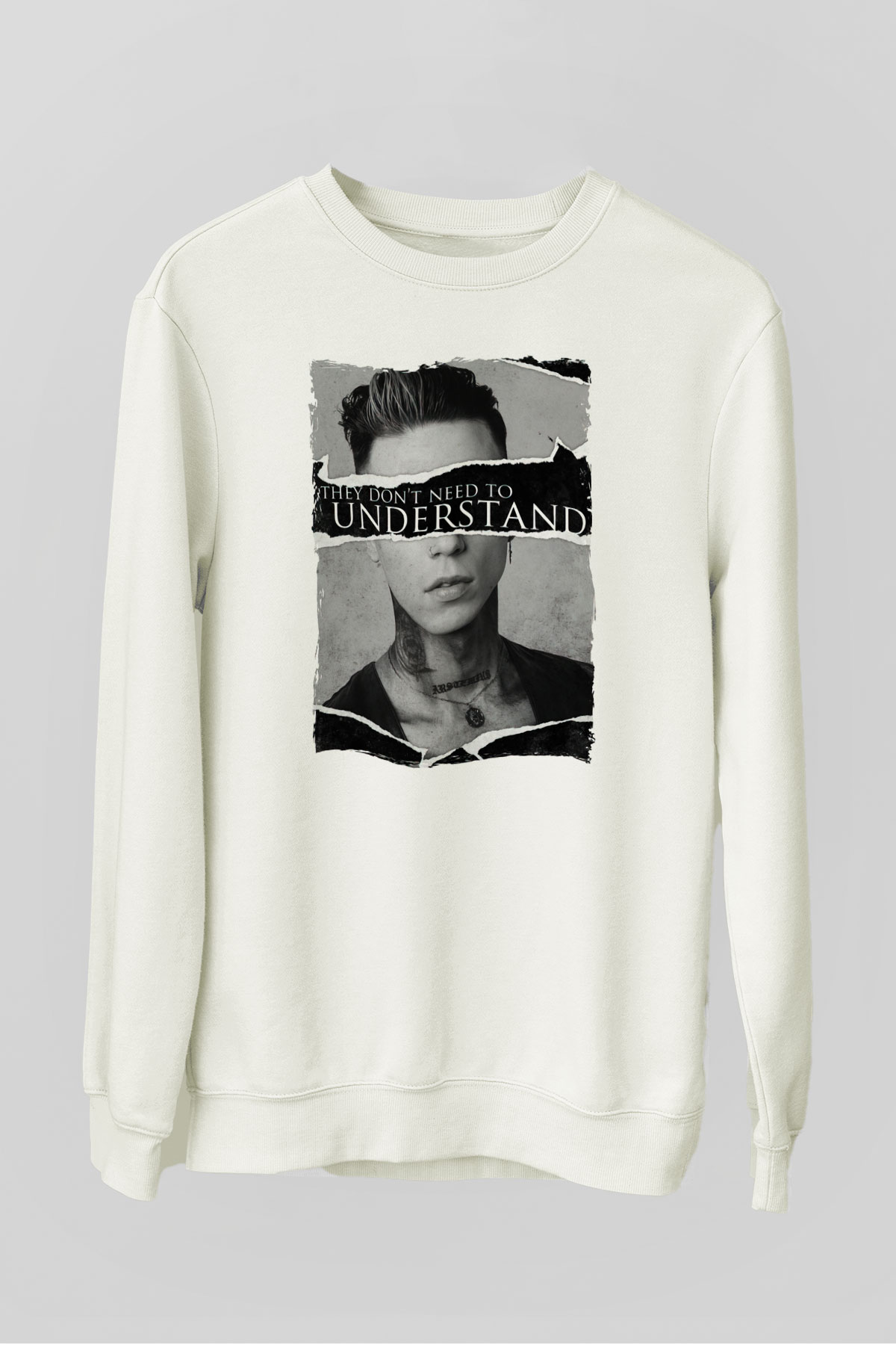 Black Veil Brides Beyaz Unisex Sweatshirt