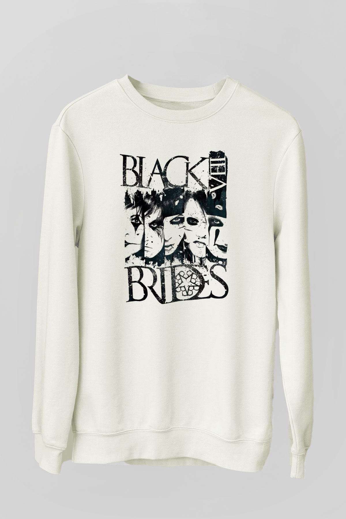 Black Veil Brides Beyaz Unisex Sweatshirt