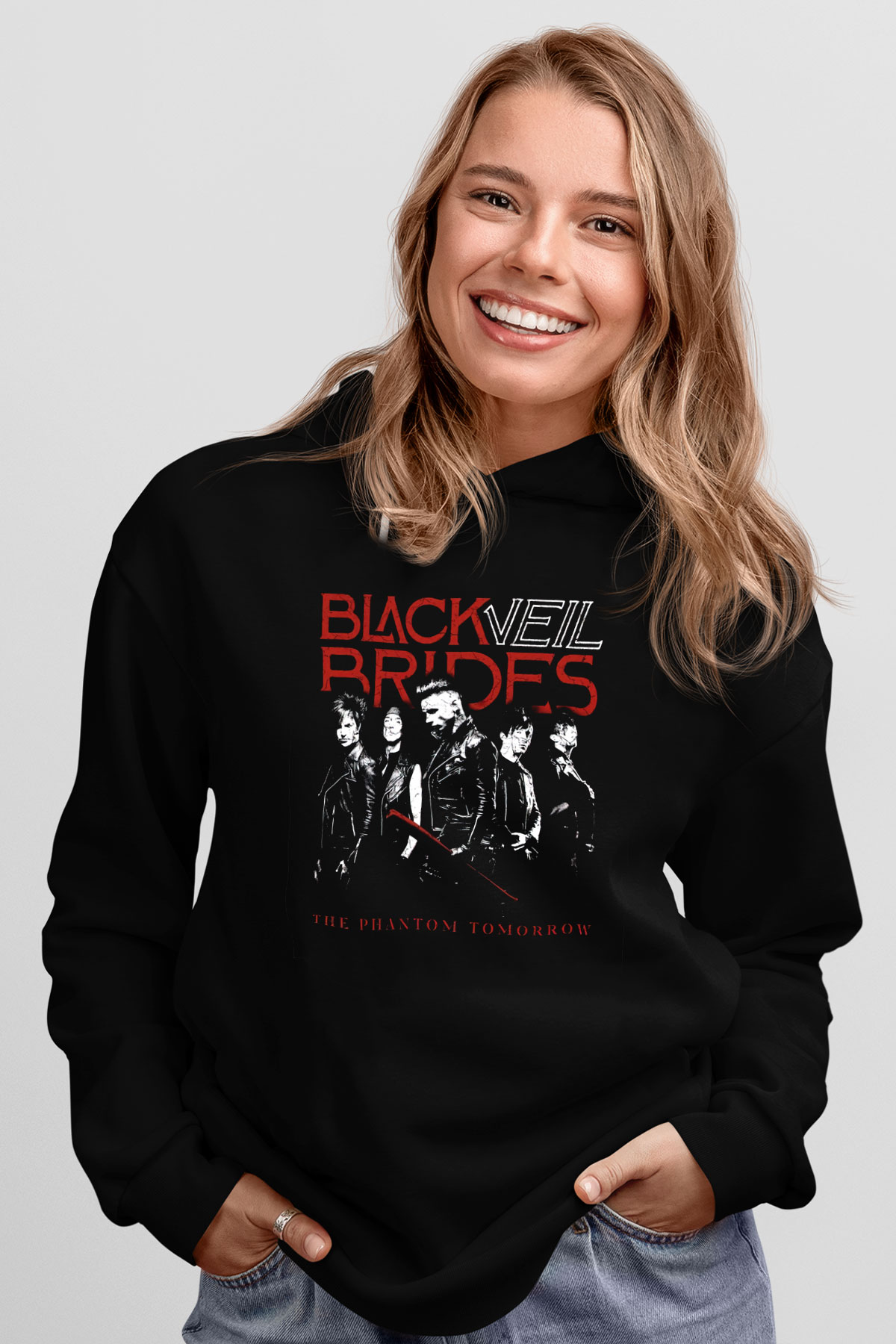 Black Veil Brides Siyah Unisex Kapüşonlu Sweatshirt