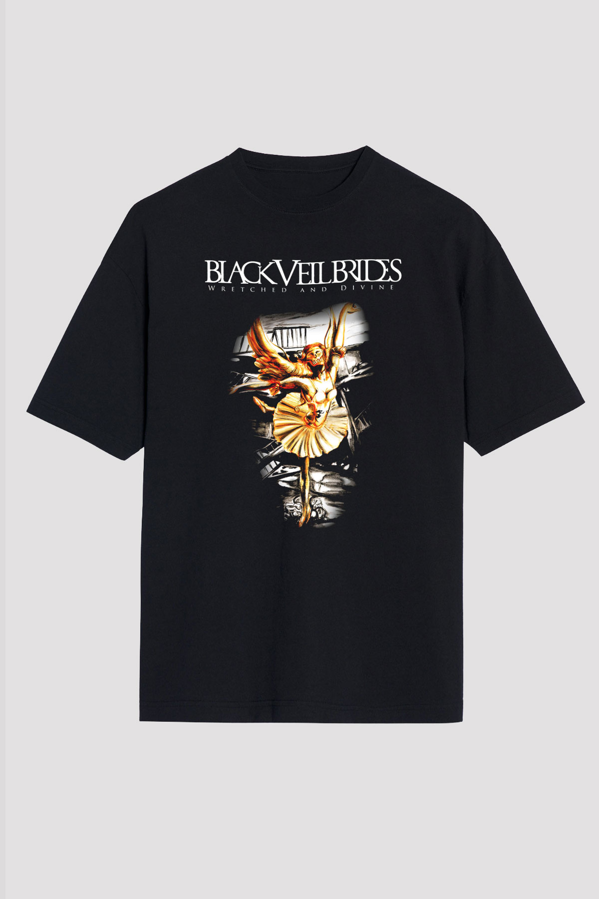 Black Veil Brides Siyah Unisex Oversize Tişört T-Shirt