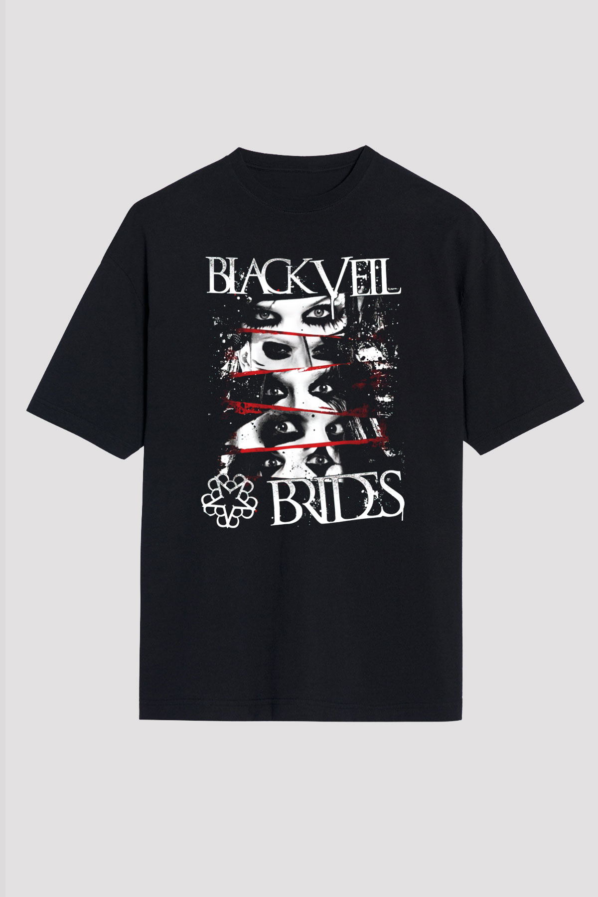 Black Veil Brides Siyah Unisex Oversize Tişört T-Shirt