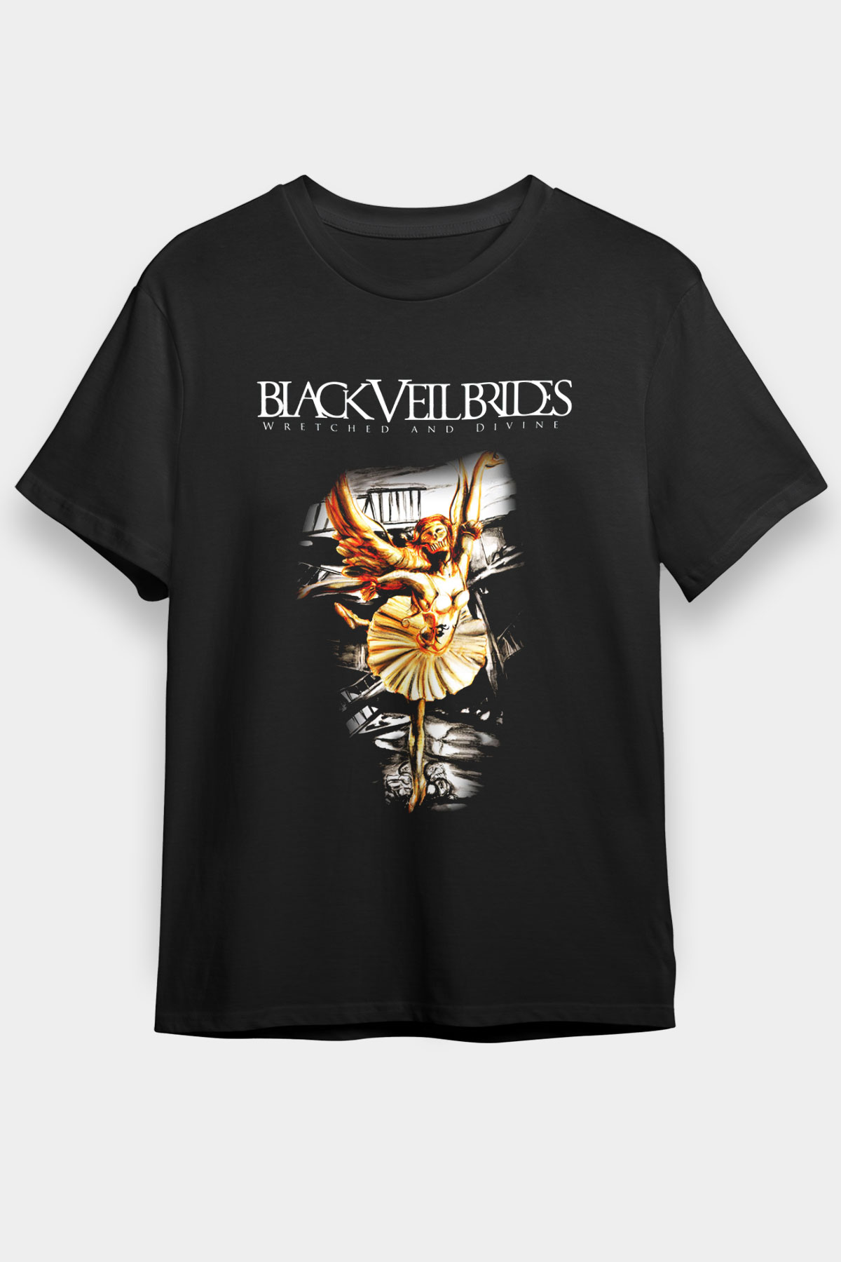 Black Veil Brides Siyah Unisex Tişört T-Shirt - TişörtFabrikası