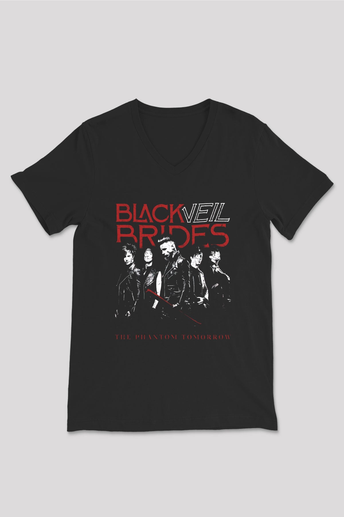 Black Veil Brides Siyah Unisex V Yaka Tişört