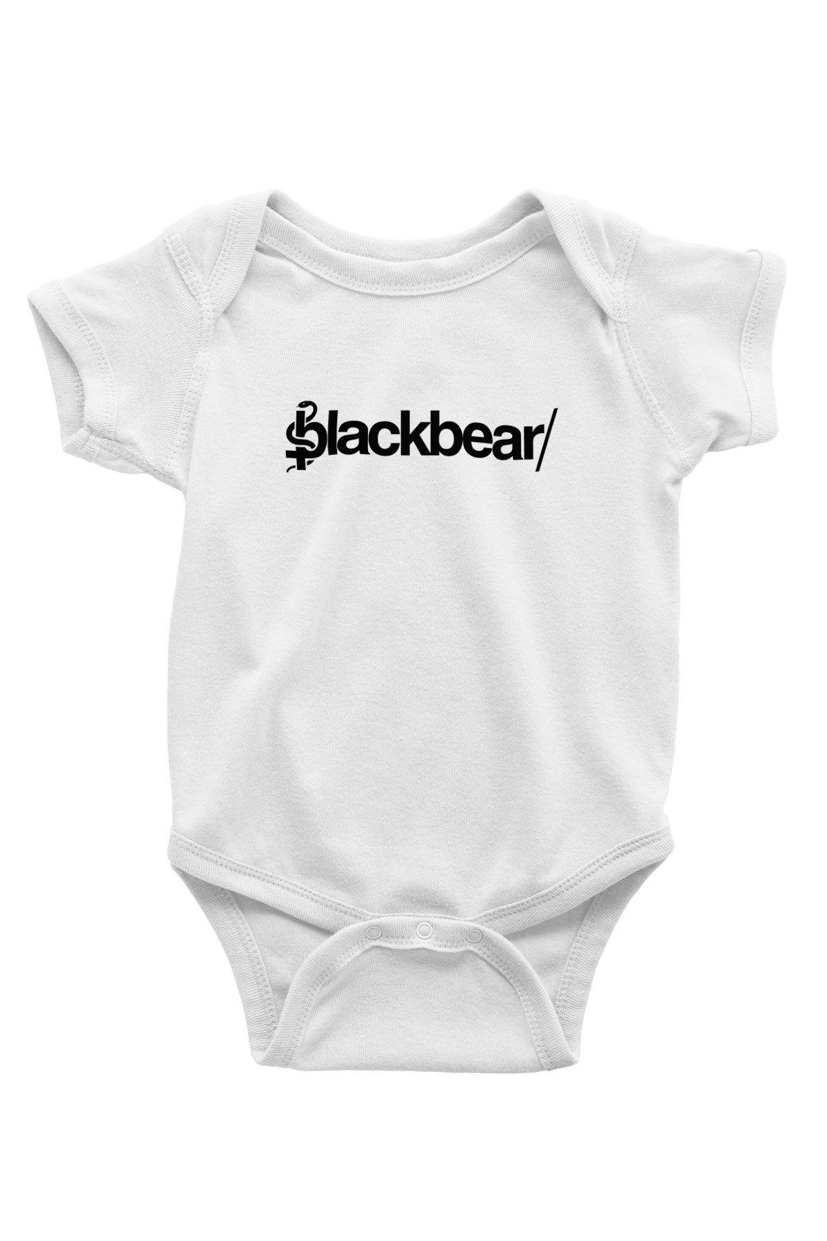 BlackBear Baskılı Beyaz Unisex Bebek Body - Zıbın
