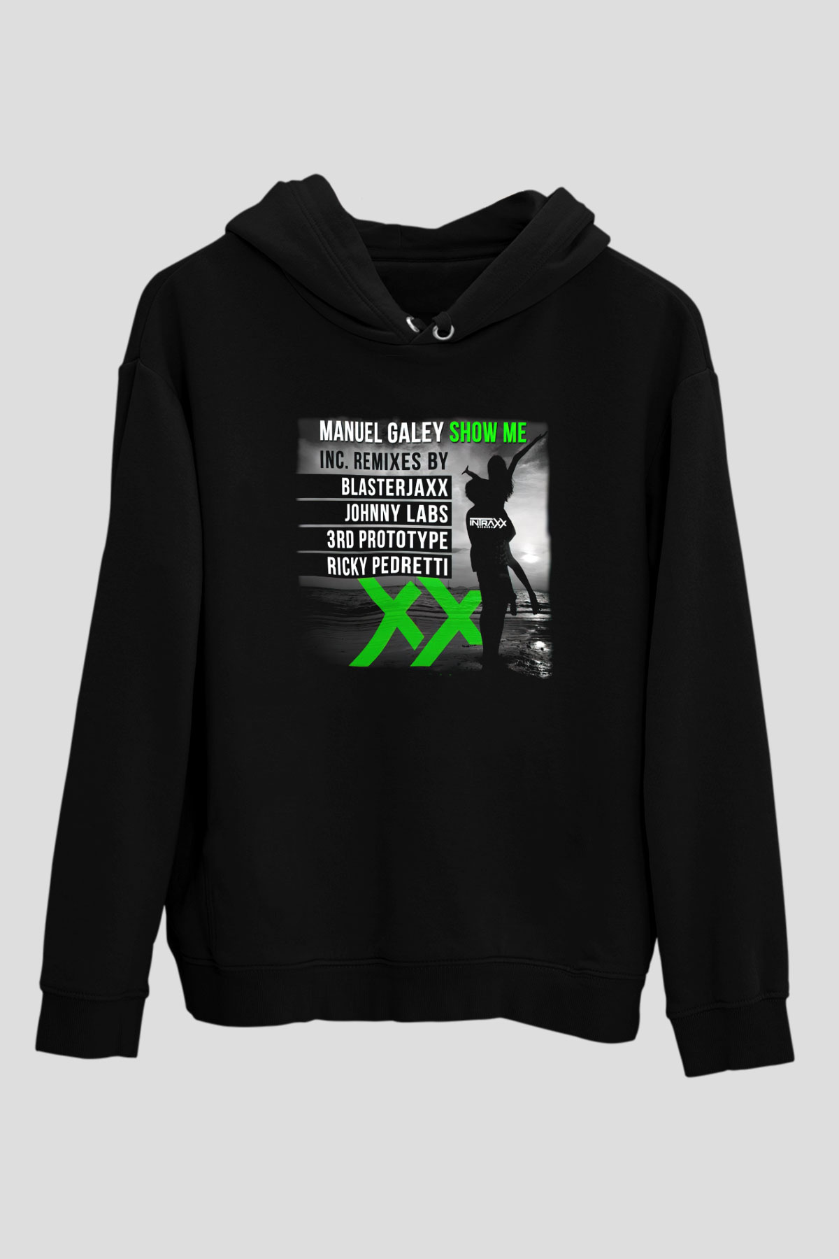 Blasterjaxx Siyah Unisex Kapüşonlu Sweatshirt