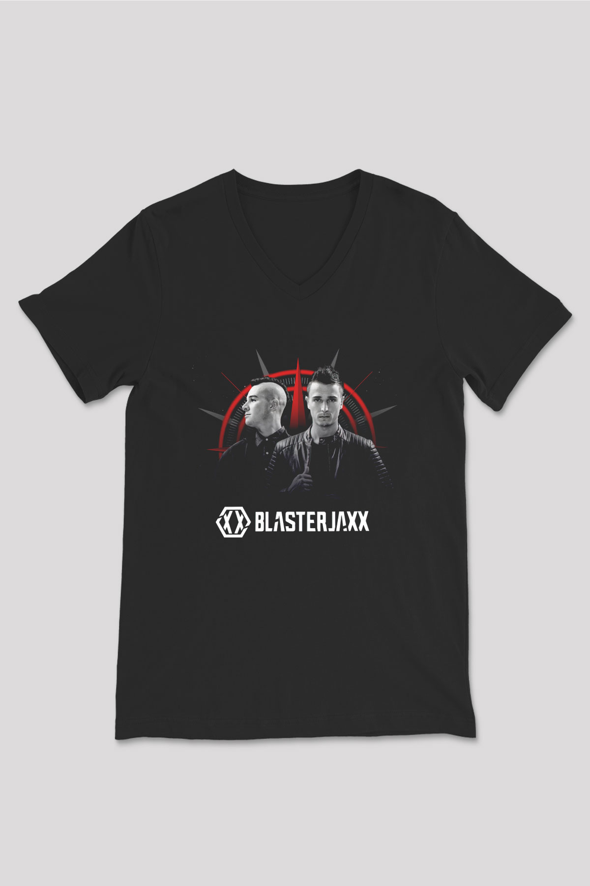 Blasterjaxx Siyah Unisex V Yaka Tişört