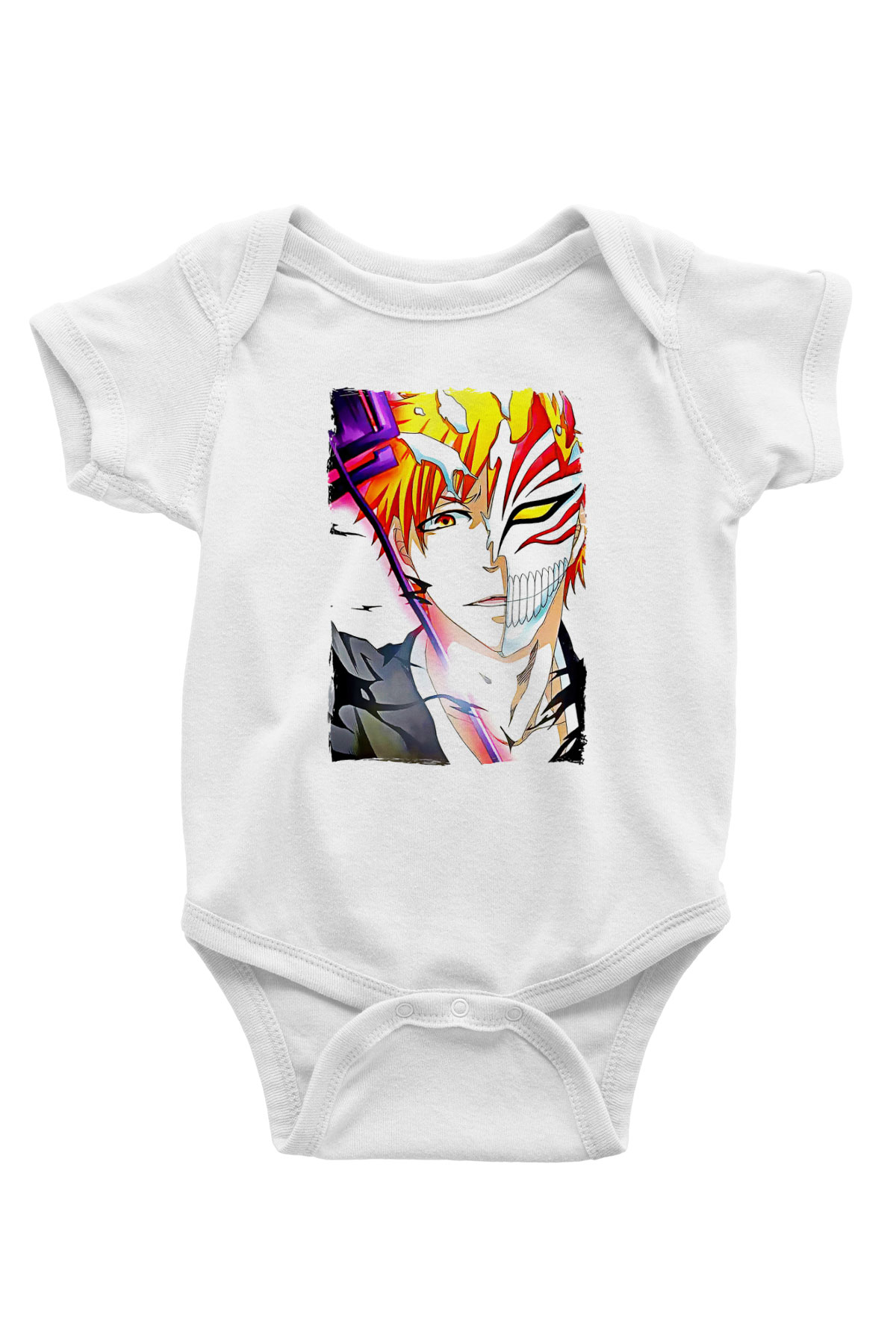 Bleach Baskılı Beyaz Unisex Bebek Body - Zıbın