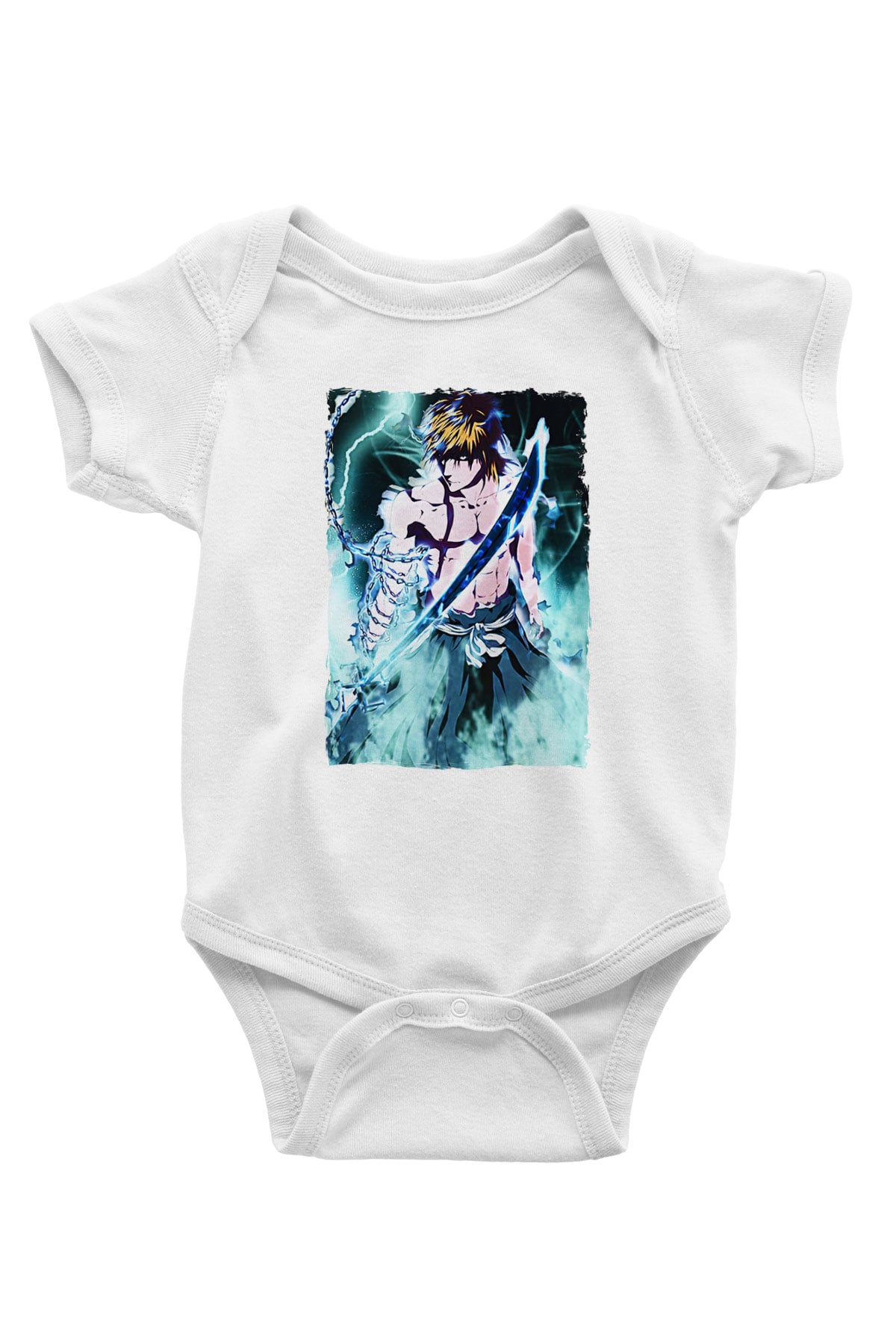 Bleach Baskılı Beyaz Unisex Bebek Body - Zıbın