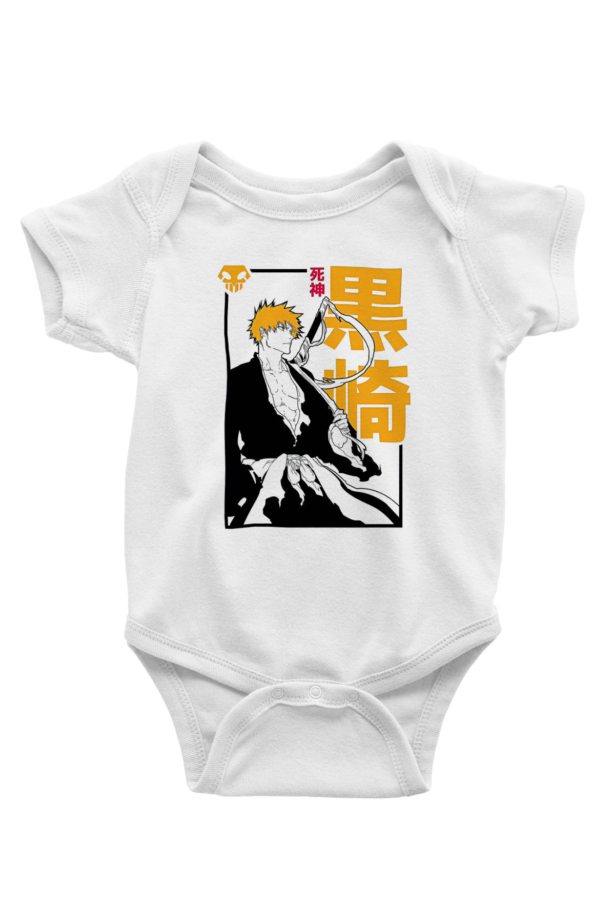 Bleach Baskılı Beyaz Unisex Bebek Body - Zıbın