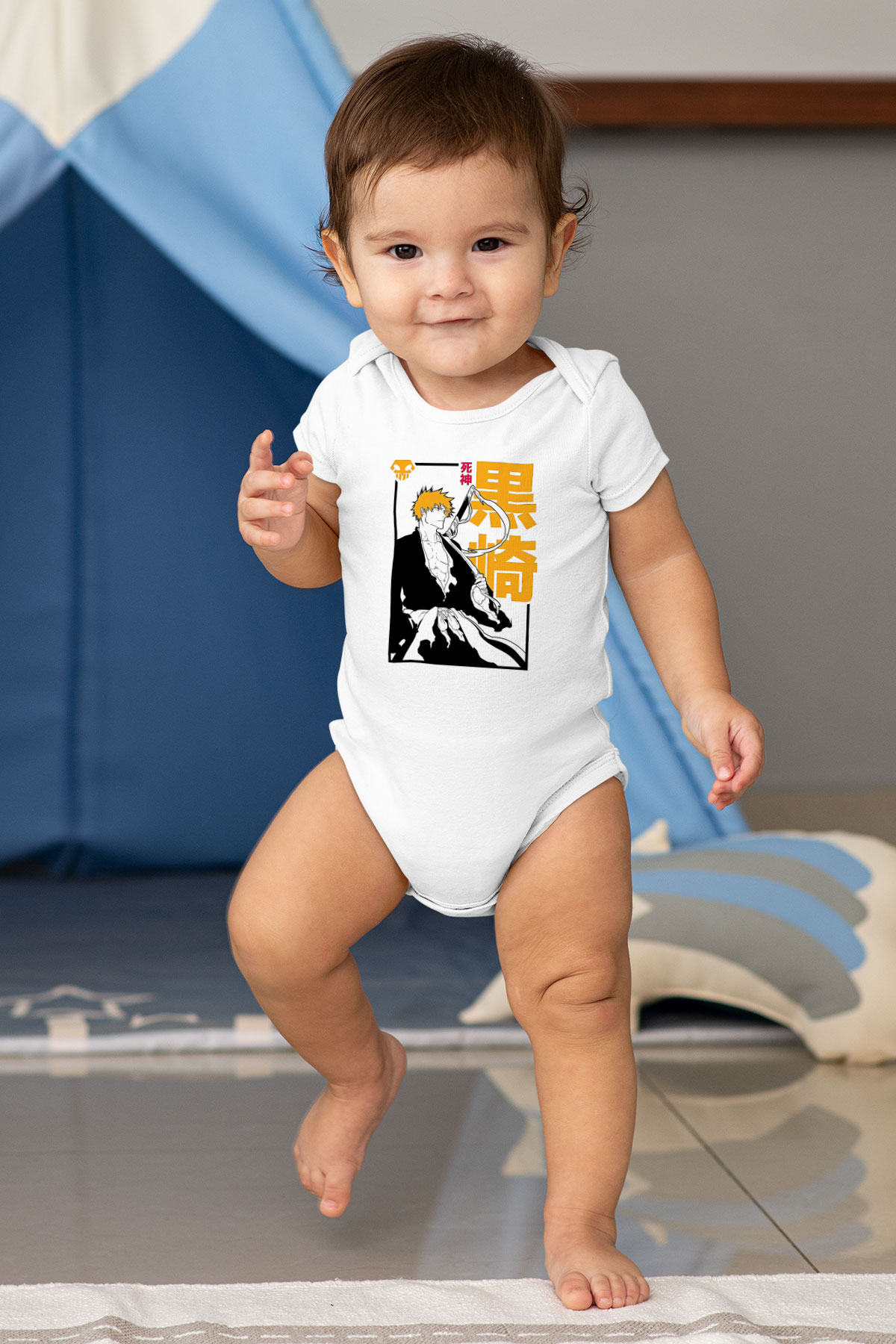 Bleach Baskılı Beyaz Unisex Bebek Body - Zıbın