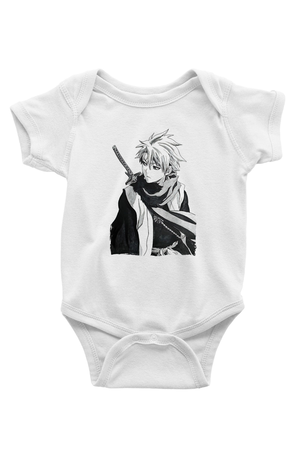 Bleach Baskılı Beyaz Unisex Bebek Body - Zıbın