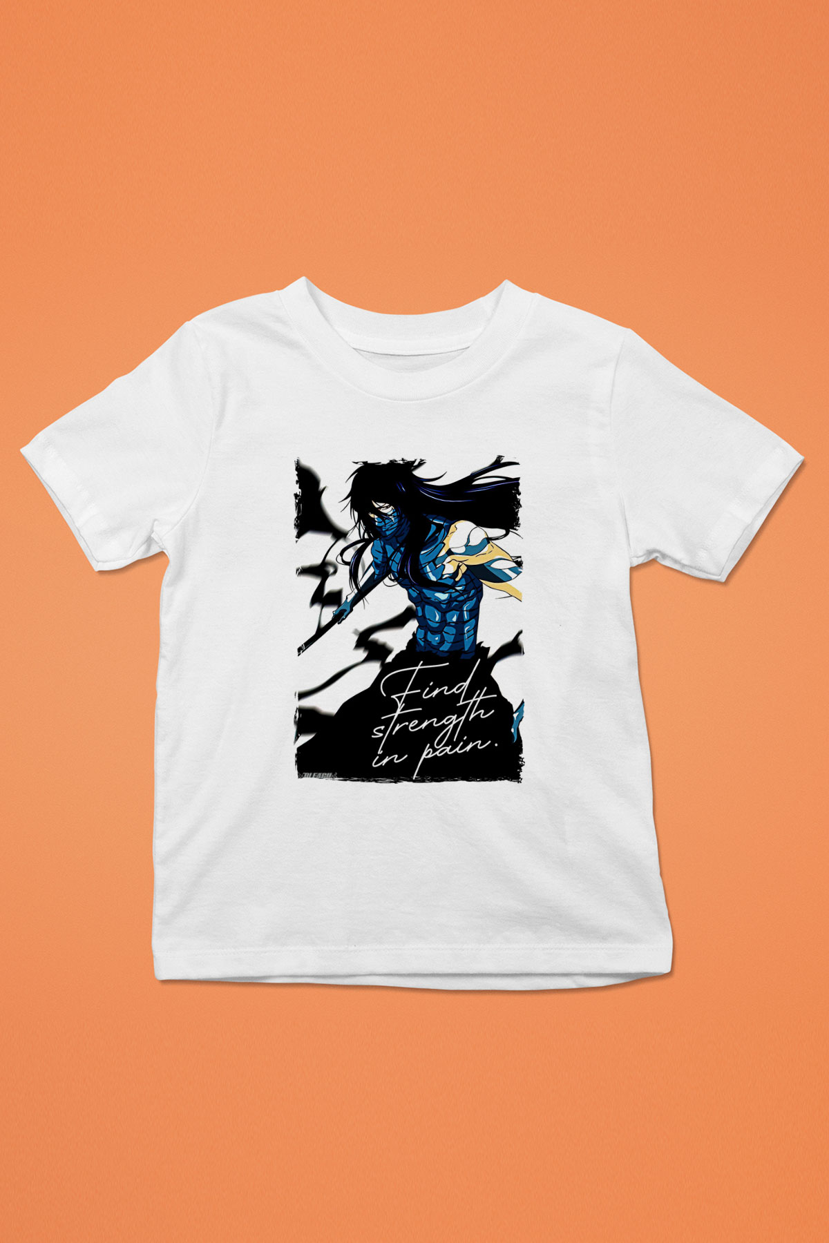 Bleach Baskılı Beyaz Unisex Beyaz Çocuk Tişört - Tshirt