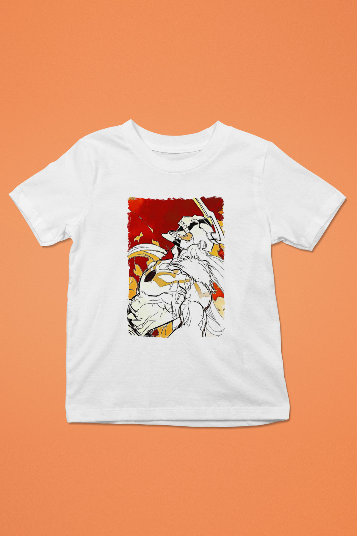Bleach Baskılı Beyaz Unisex Beyaz Çocuk Tişört - Tshirt