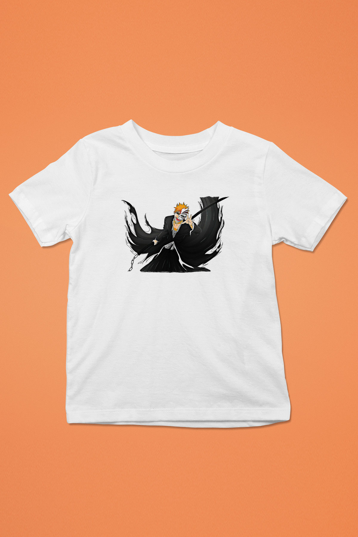 Bleach Baskılı Beyaz Unisex Beyaz Çocuk Tişört - Tshirt