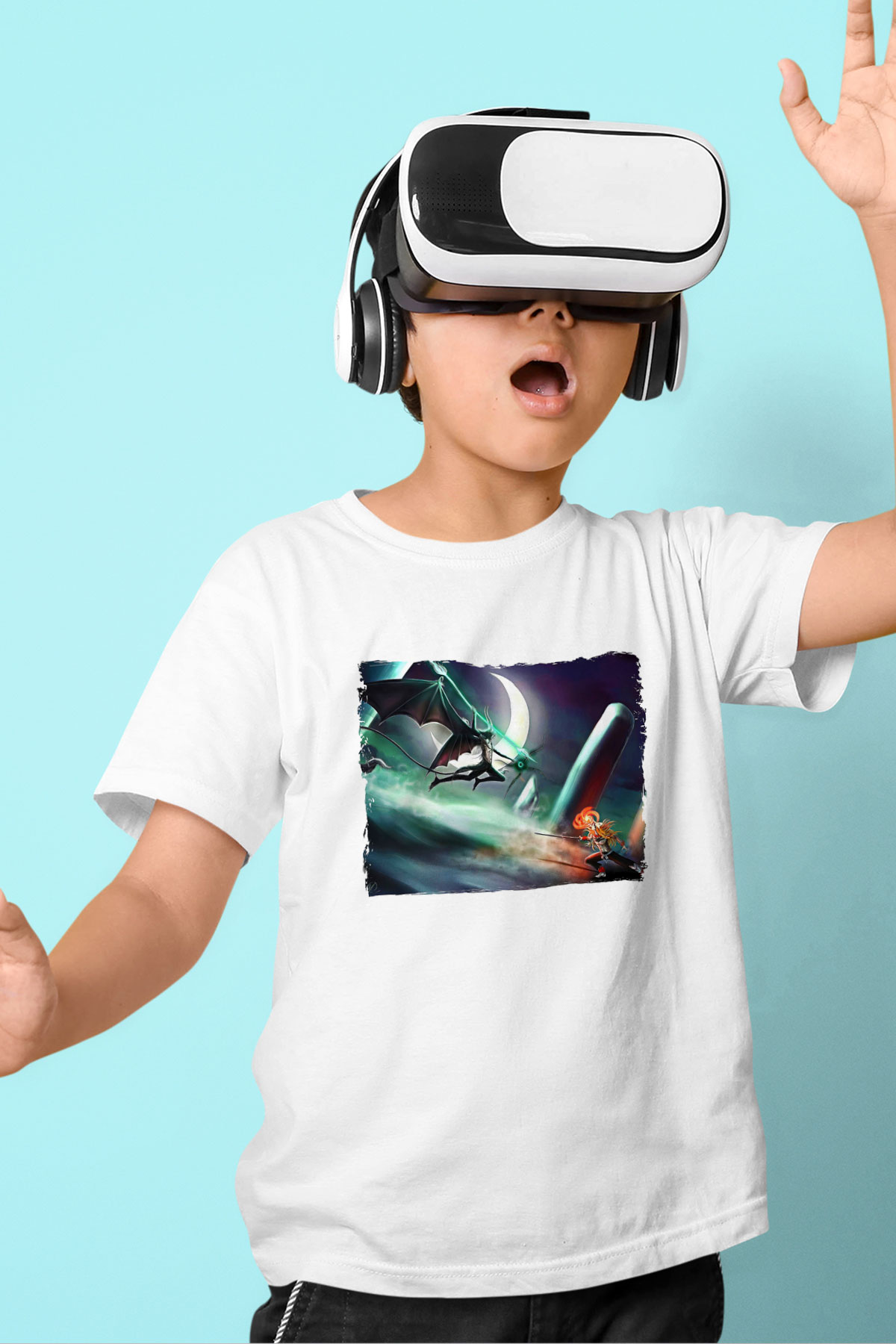Bleach Baskılı Beyaz Unisex Beyaz Çocuk Tişört - Tshirt