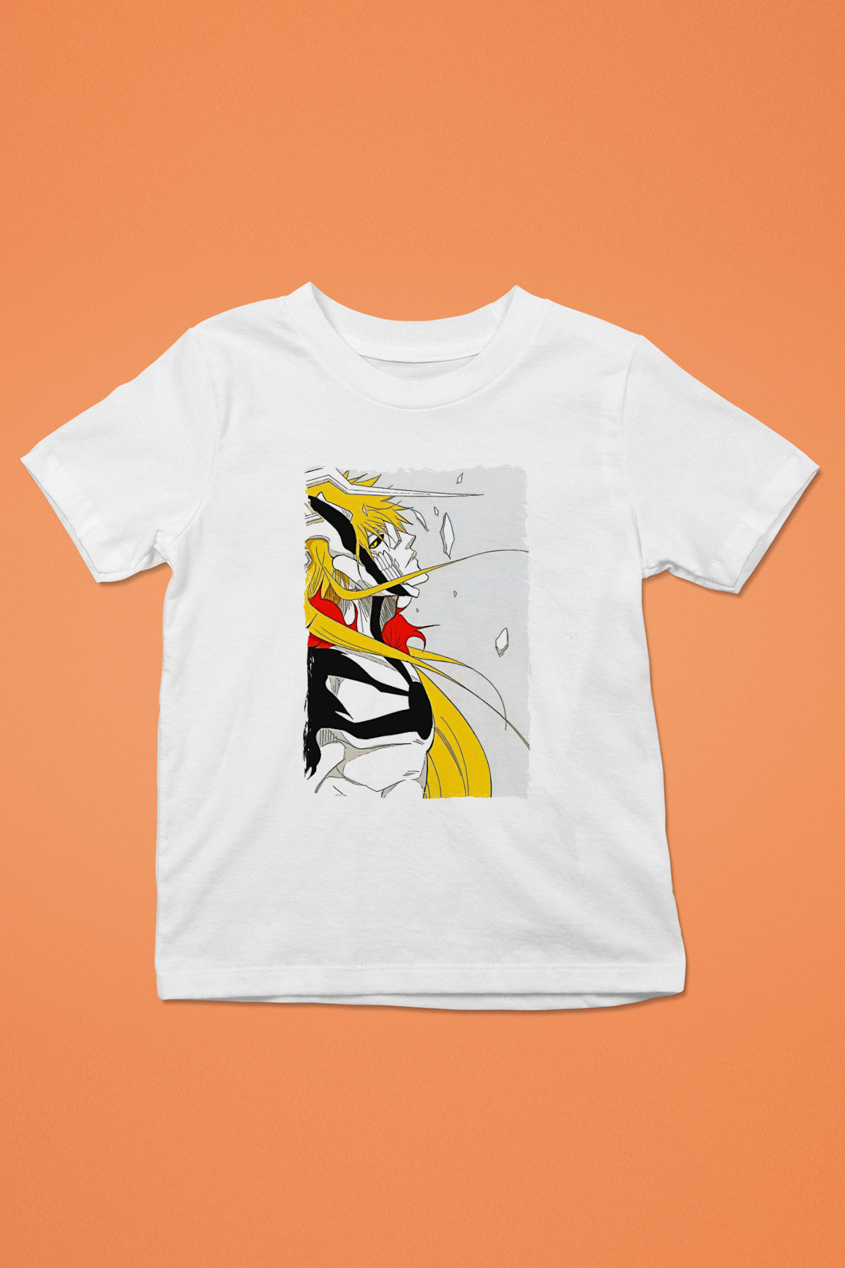 Bleach Baskılı Beyaz Unisex Beyaz Çocuk Tişört - Tshirt