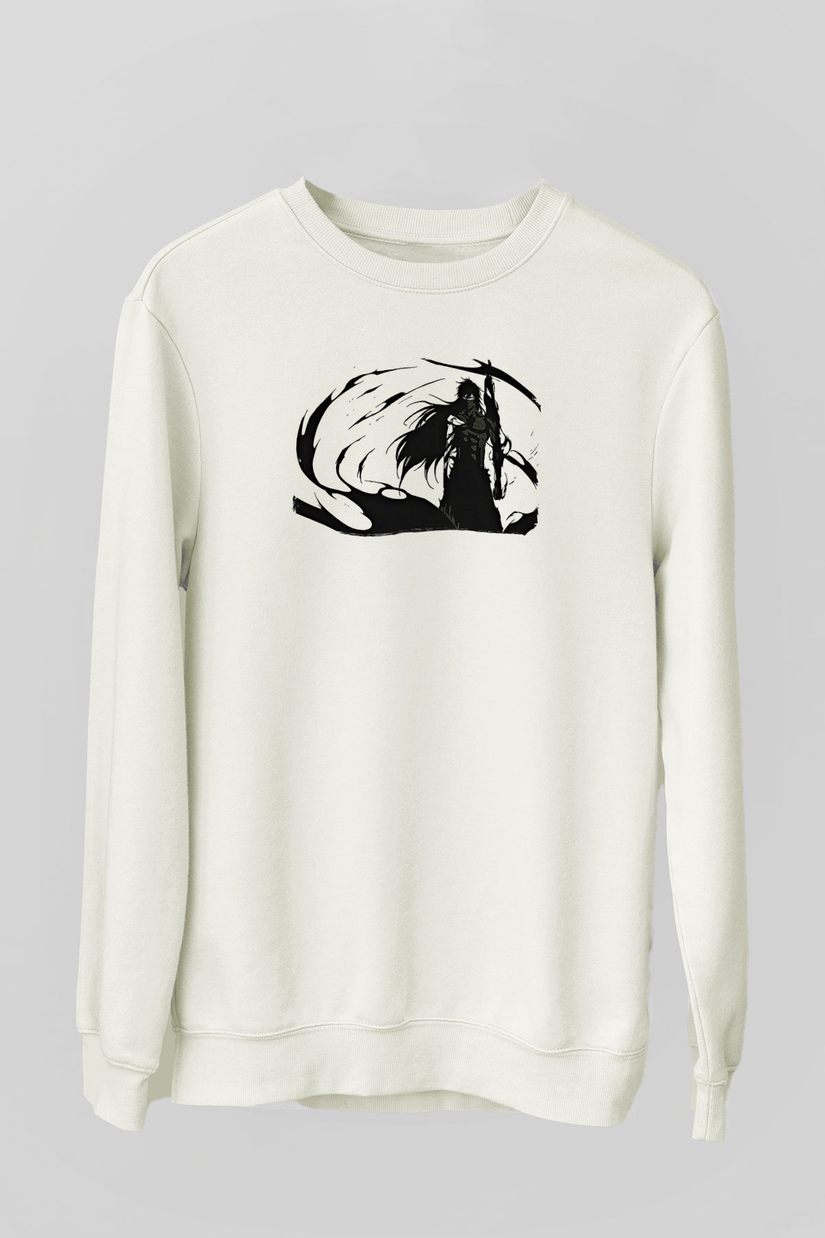 Bleach Baskılı Beyaz Unisex Sweatshirt