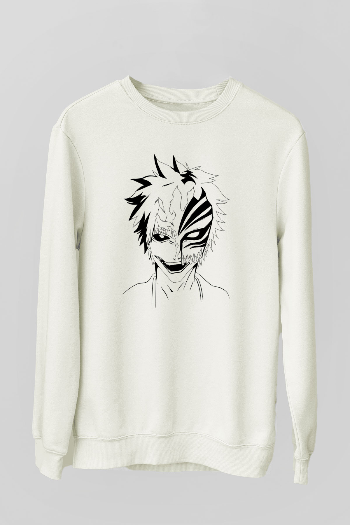 Bleach Baskılı Beyaz Unisex Sweatshirt