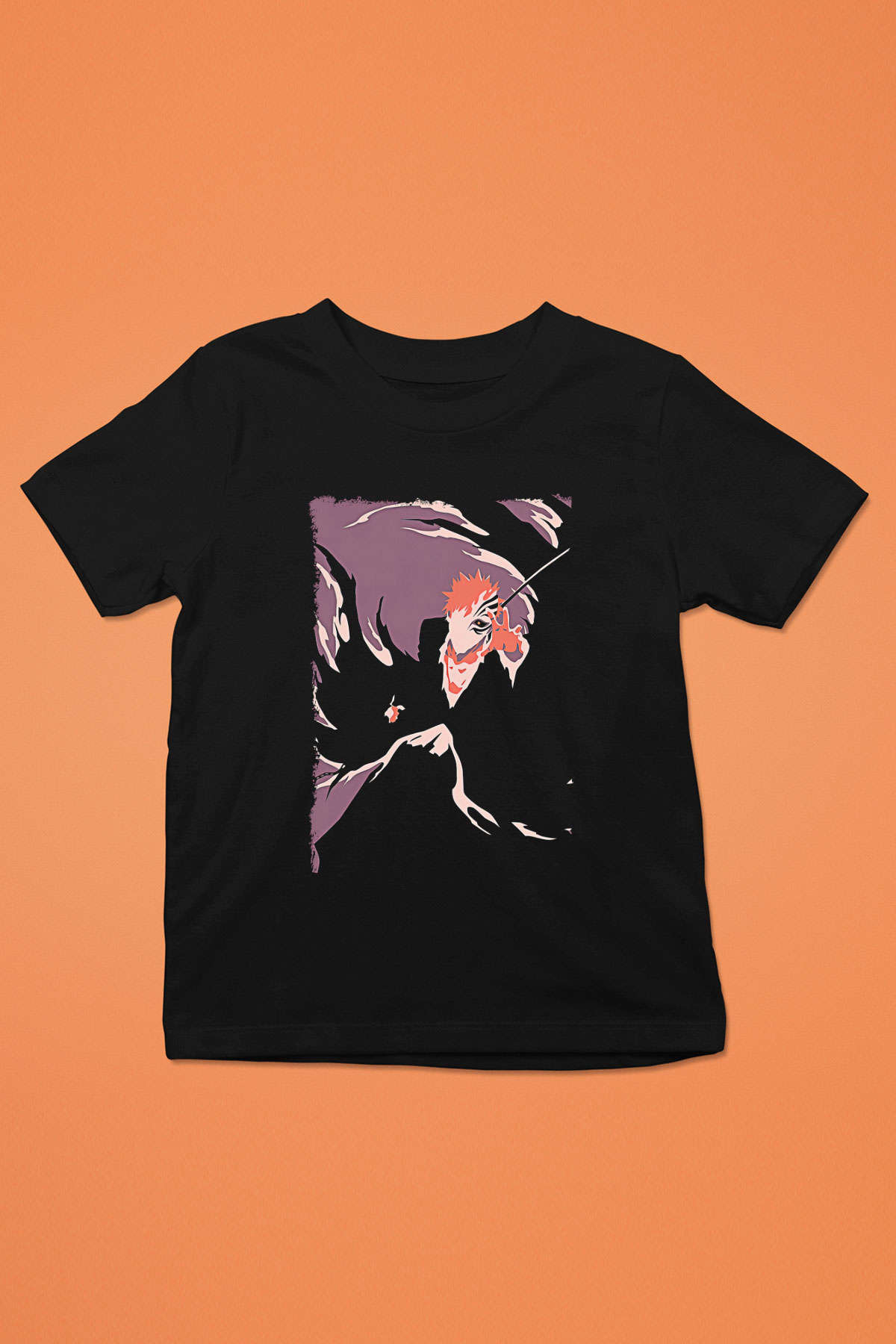 Bleach Baskılı Unisex Siyah Çocuk Tişört - Tshirt