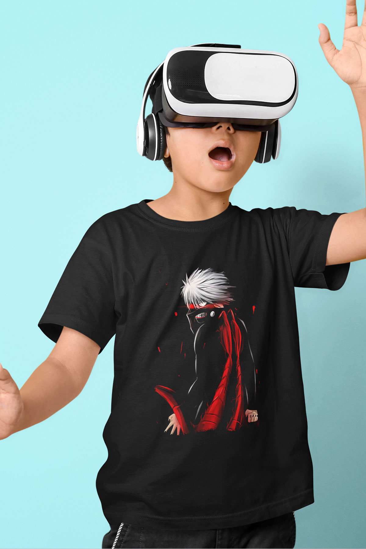 Bleach Baskılı Unisex Siyah Çocuk Tişört - Tshirt
