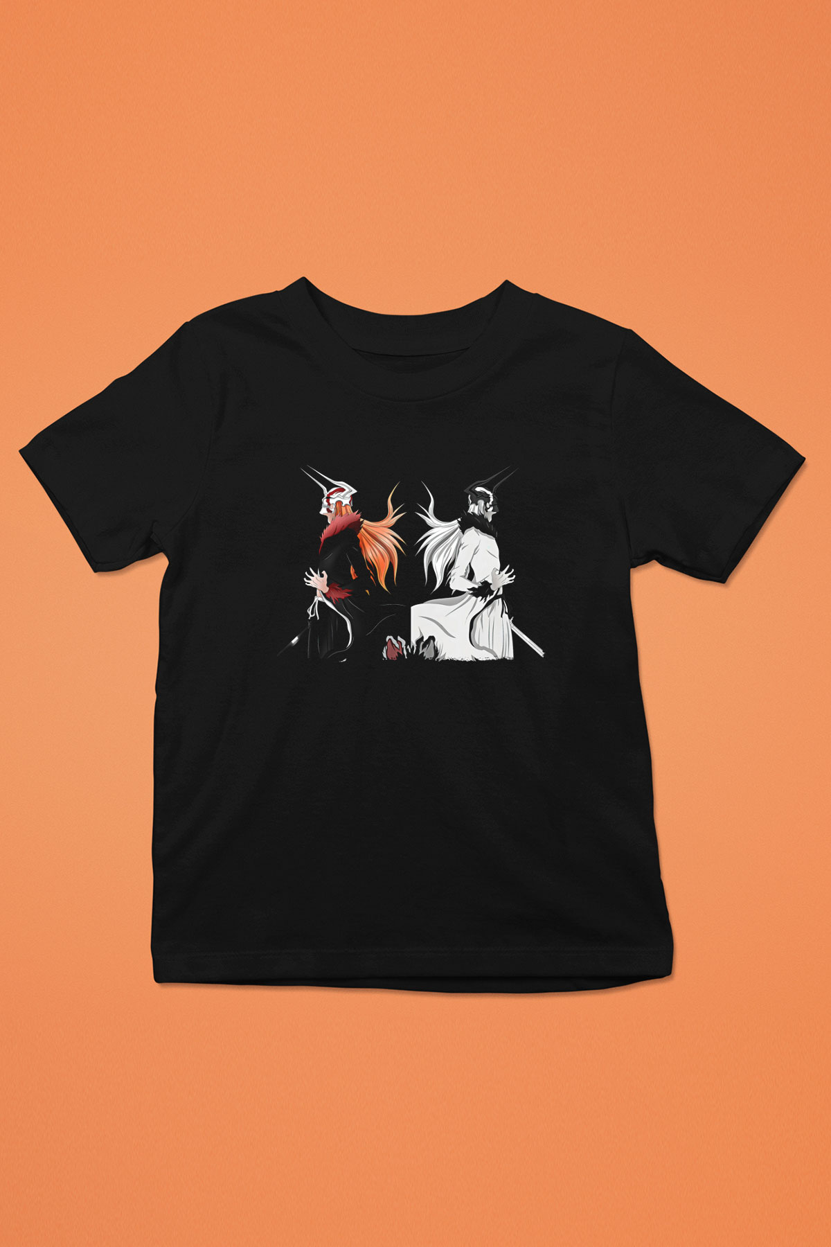 Bleach Baskılı Unisex Siyah Çocuk Tişört - Tshirt