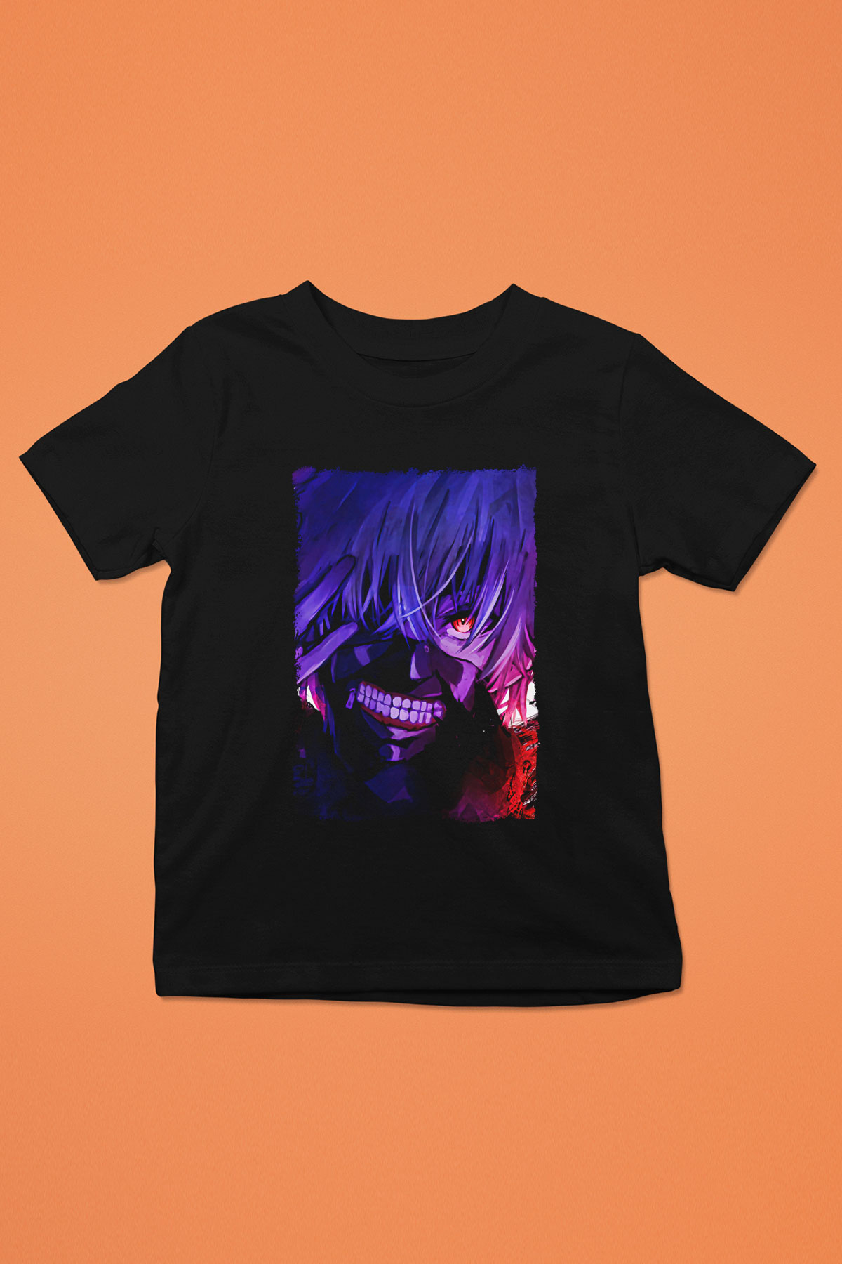 Bleach Baskılı Unisex Siyah Çocuk Tişört - Tshirt