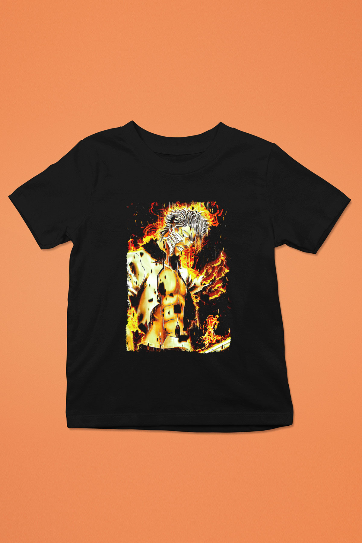 Bleach Baskılı Unisex Siyah Çocuk Tişört - Tshirt