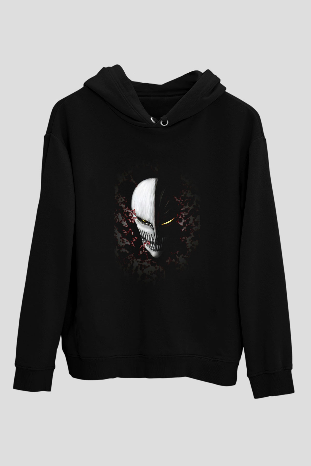 Bleach Baskılı Unisex Siyah Hoodie