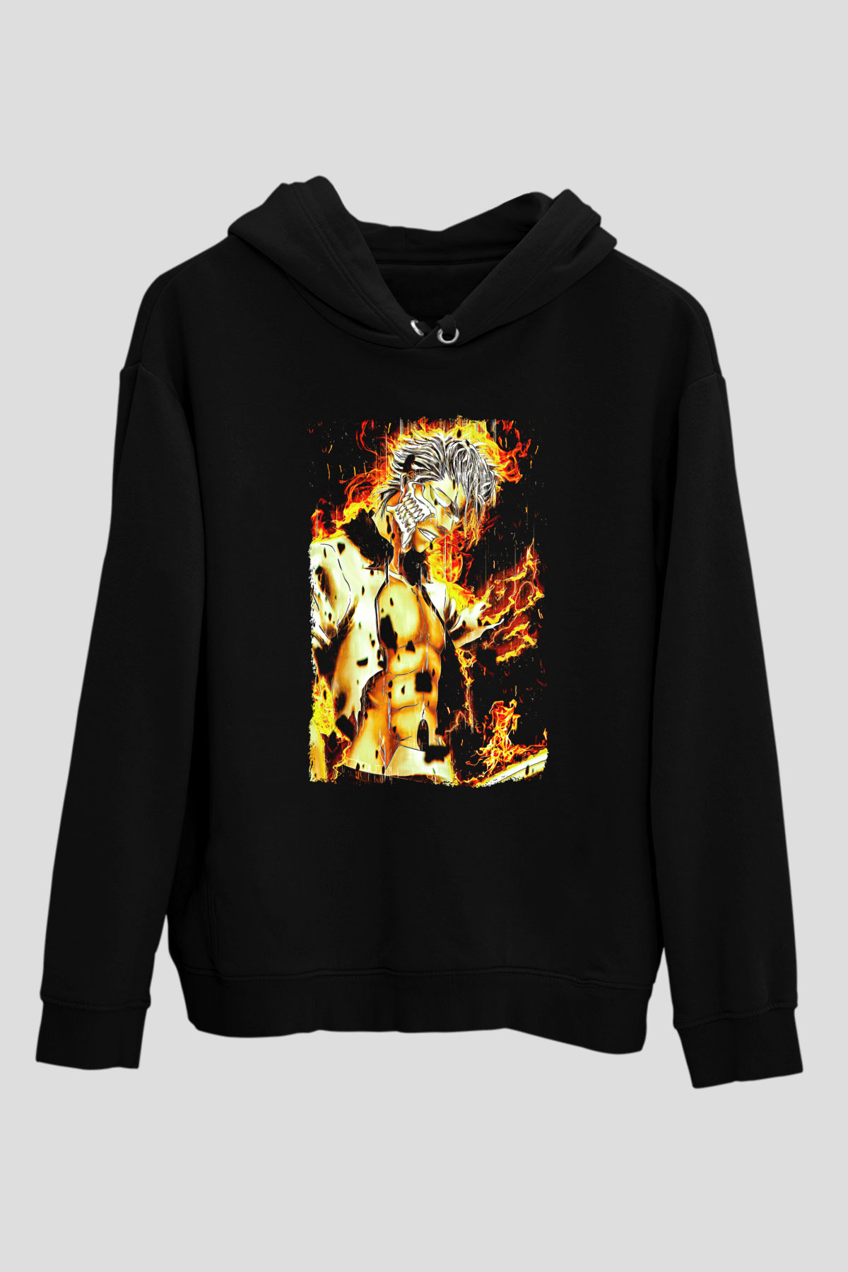 Bleach Baskılı Unisex Siyah Hoodie