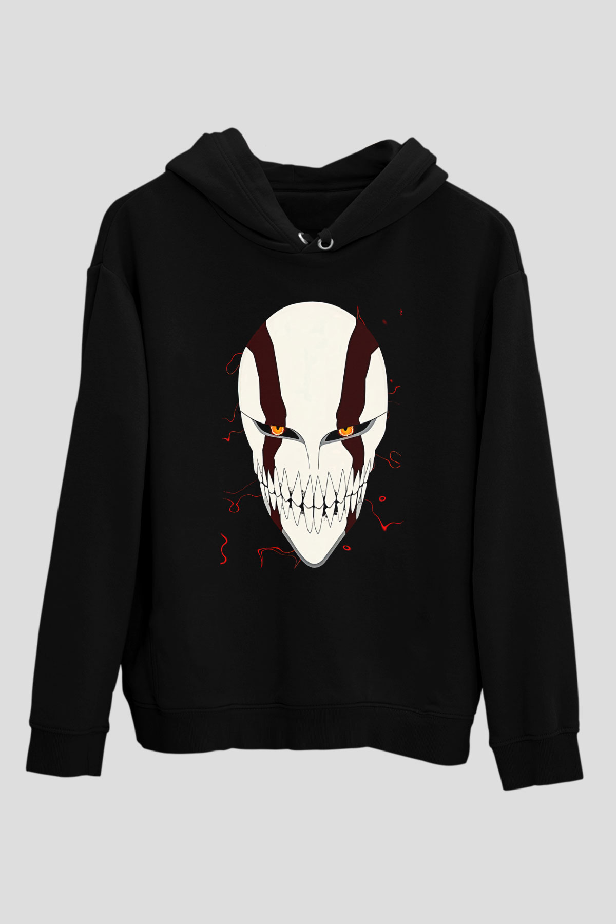Bleach Baskılı Unisex Siyah Hoodie