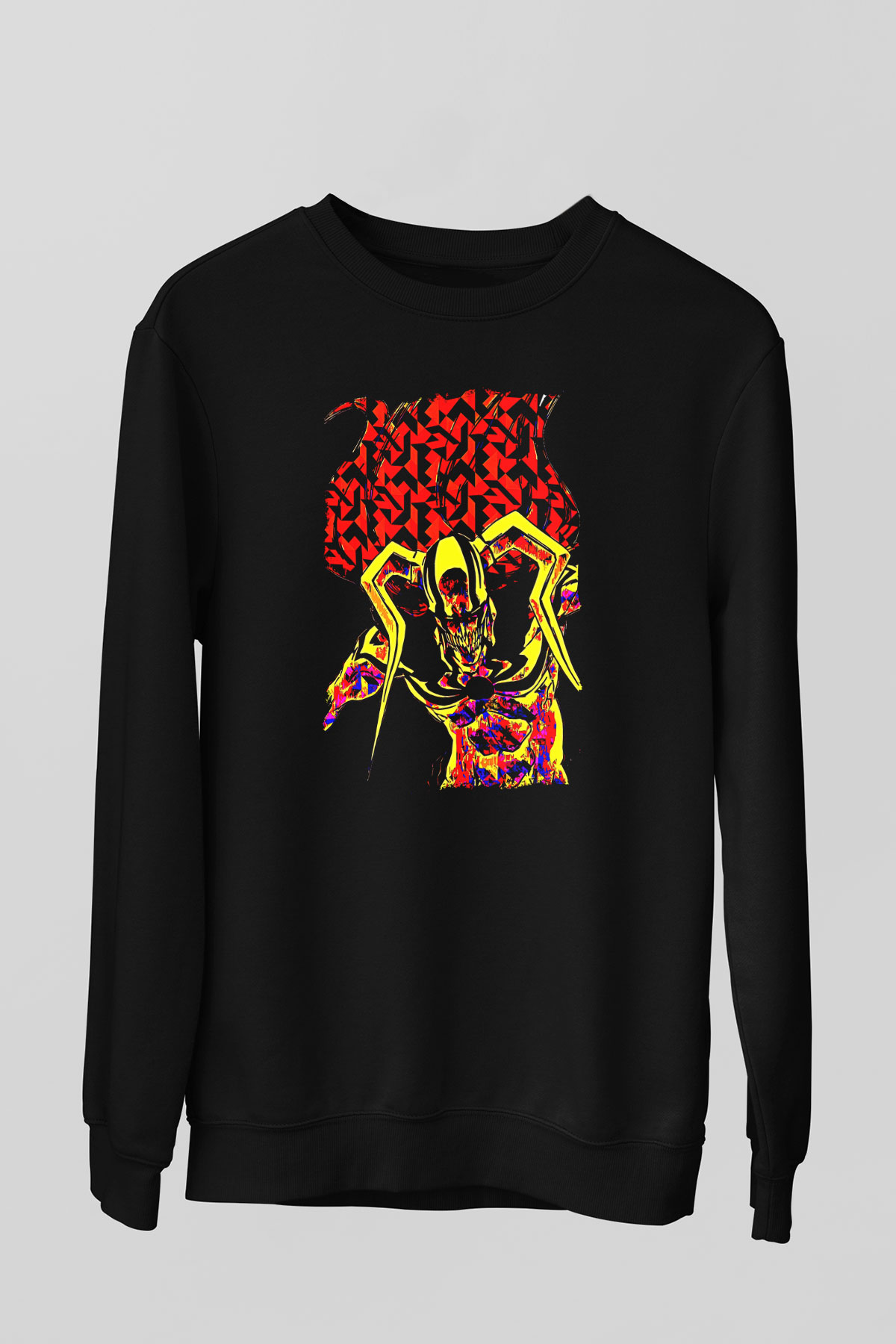 Bleach Baskılı Unisex Siyah Sweatshirt