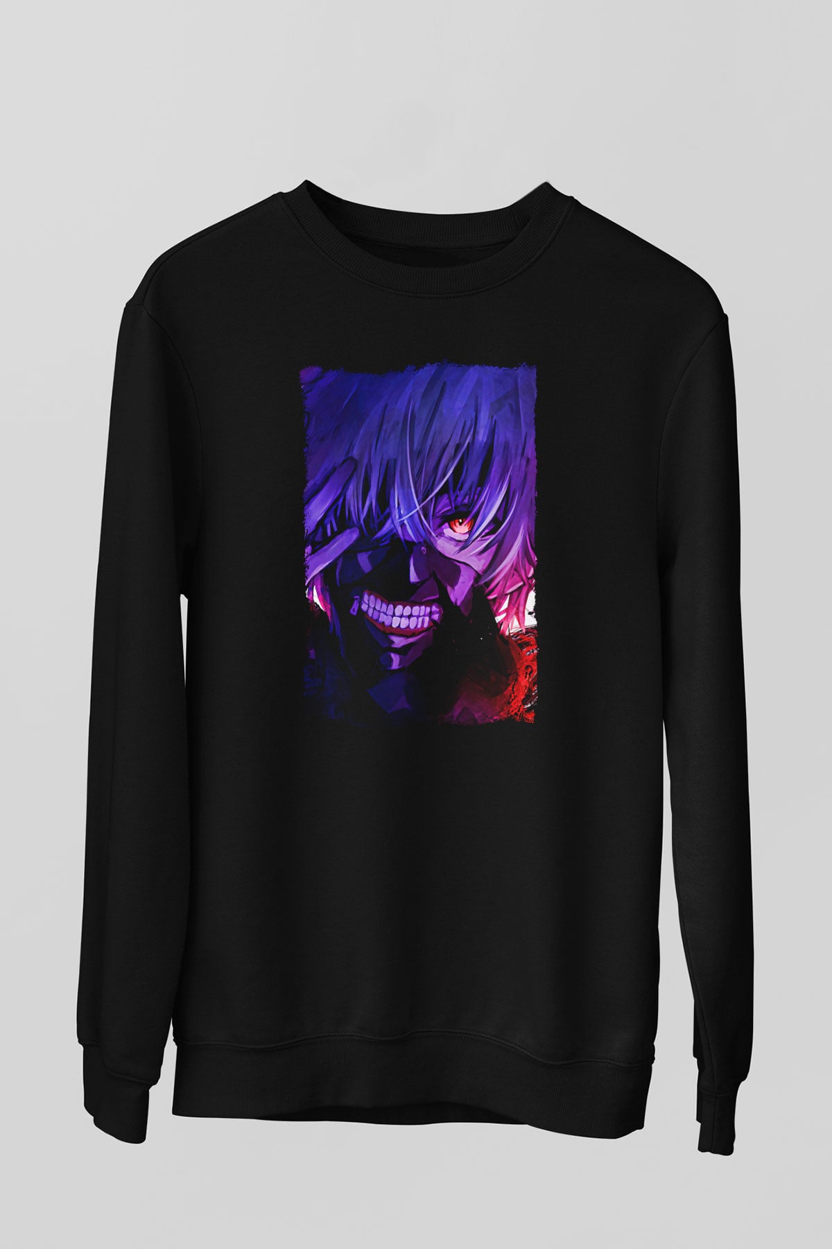 Bleach Baskılı Unisex Siyah Sweatshirt