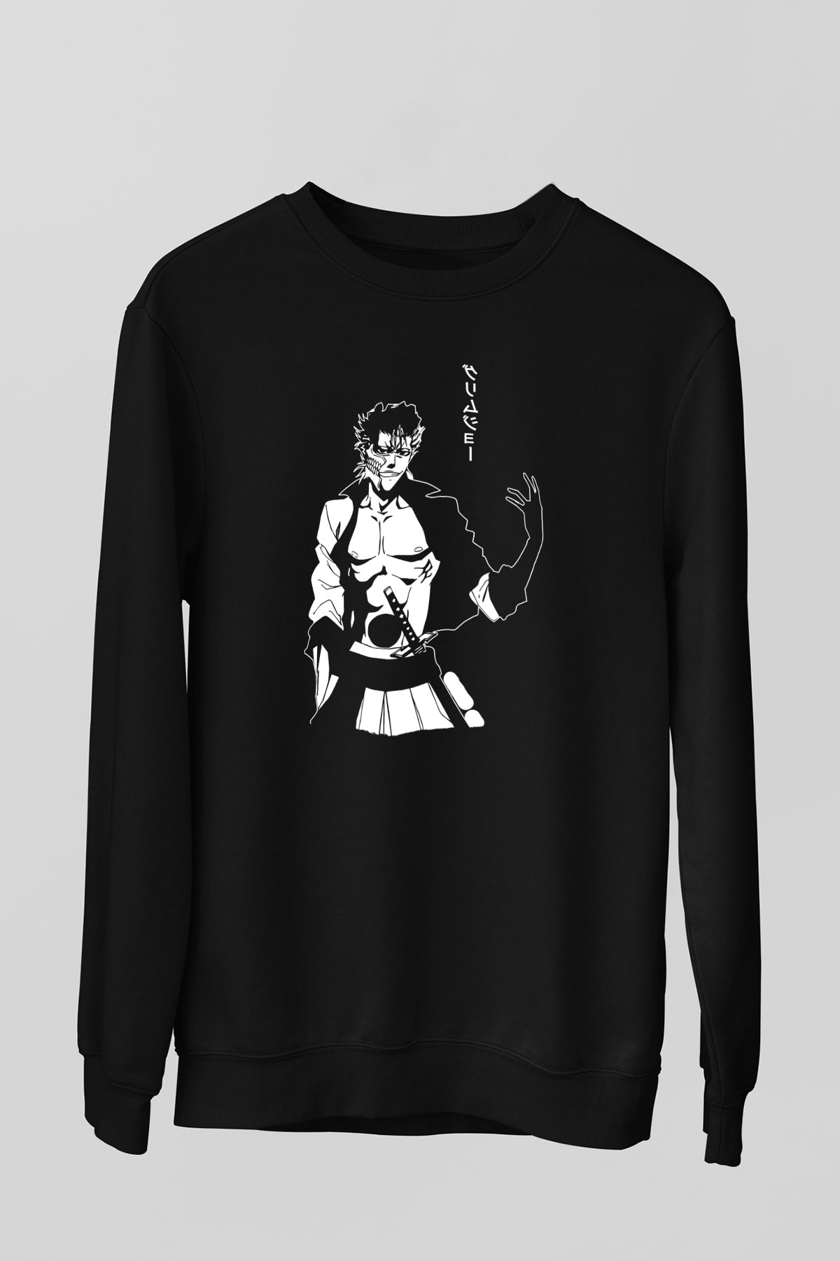 Bleach Baskılı Unisex Siyah Sweatshirt