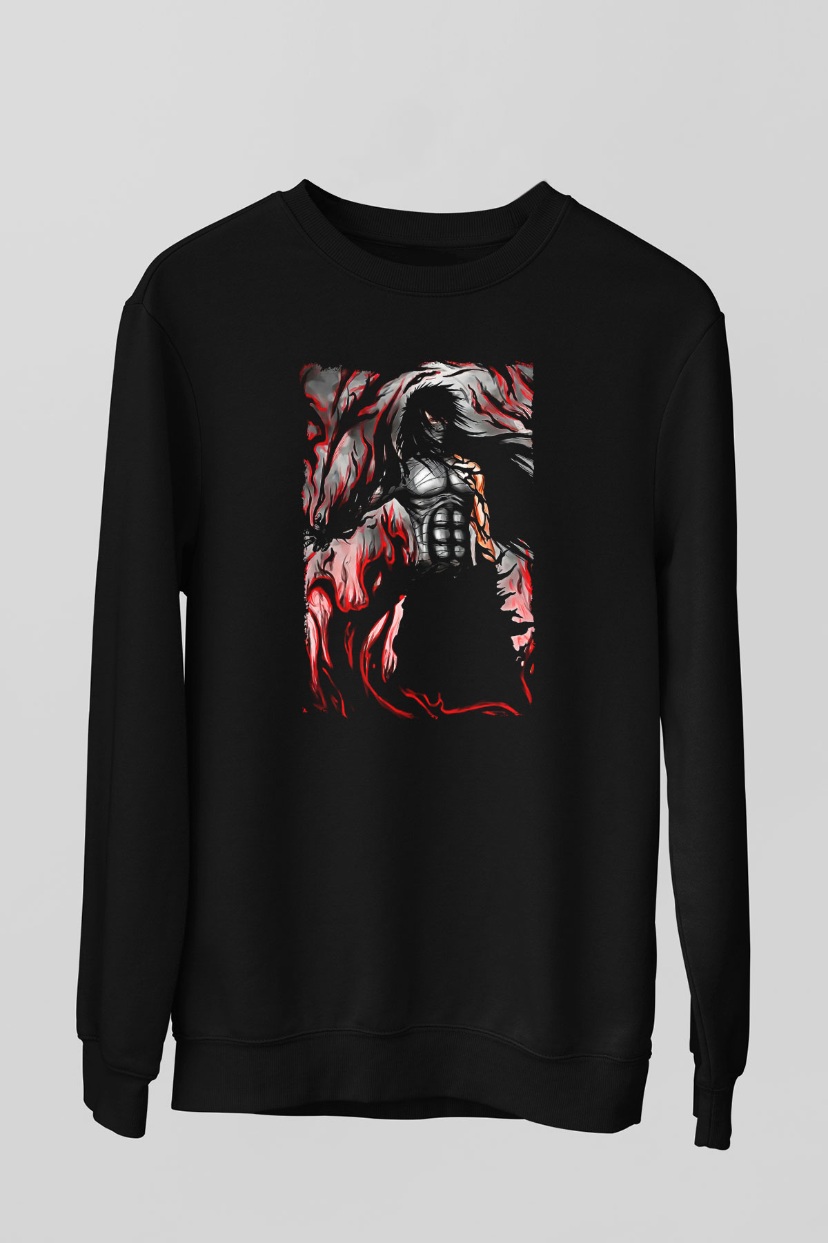 Bleach Baskılı Unisex Siyah Sweatshirt