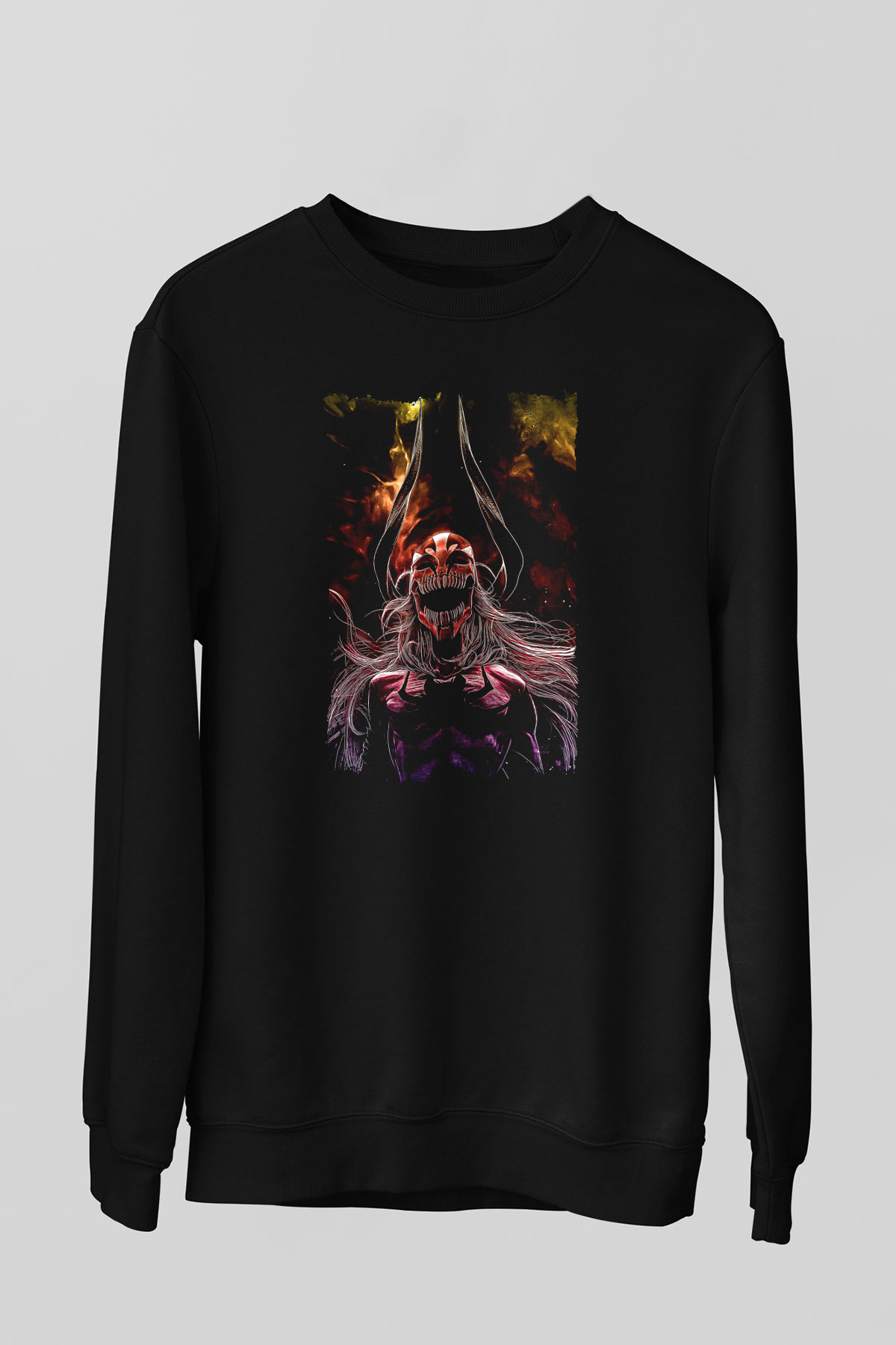 Bleach Baskılı Unisex Siyah Sweatshirt