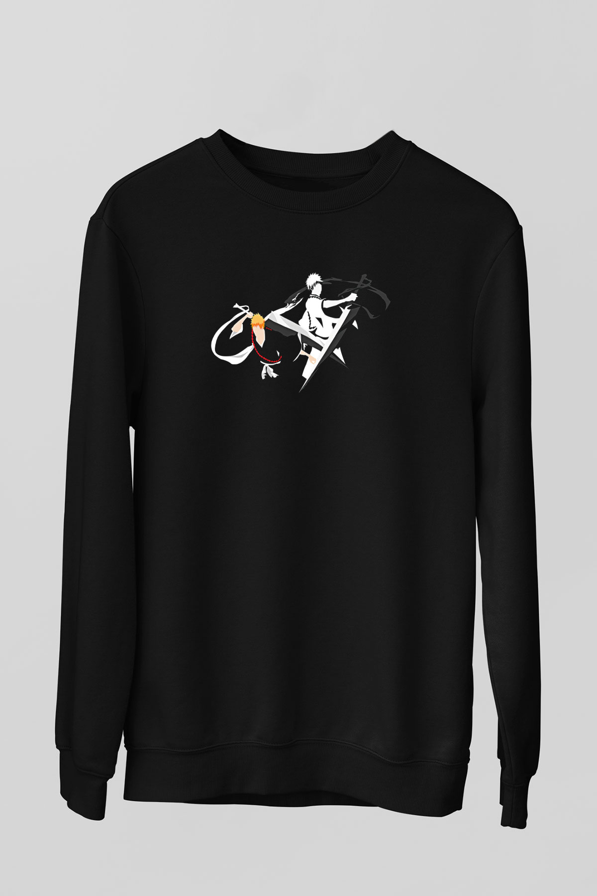 Bleach Baskılı Unisex Siyah Sweatshirt