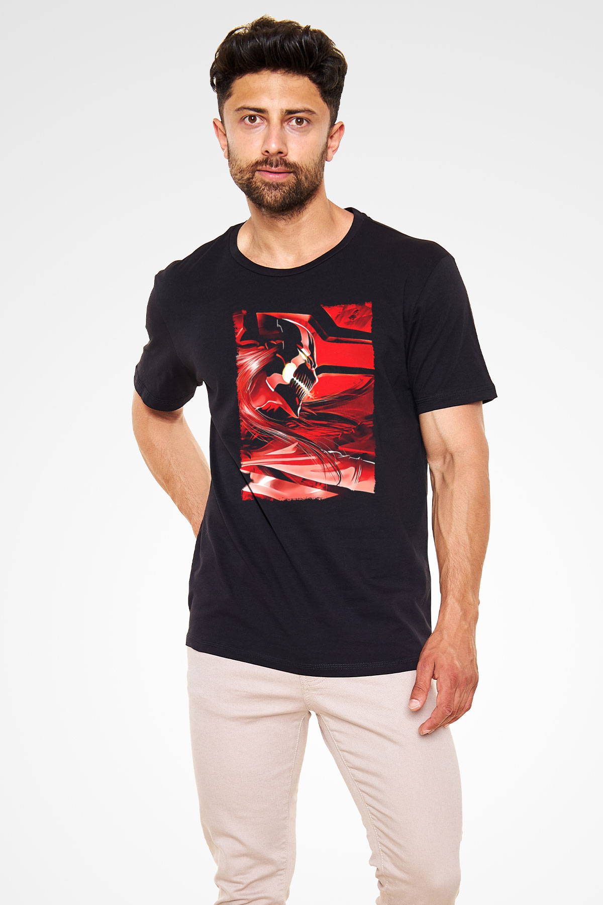 Bleach Baskılı Unisex Siyah Tişört - Tshirt